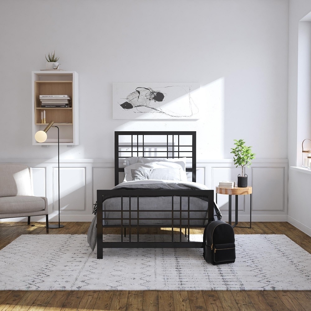 Burbank Metal Bed - Black - Sizes Available - 4150019UK
