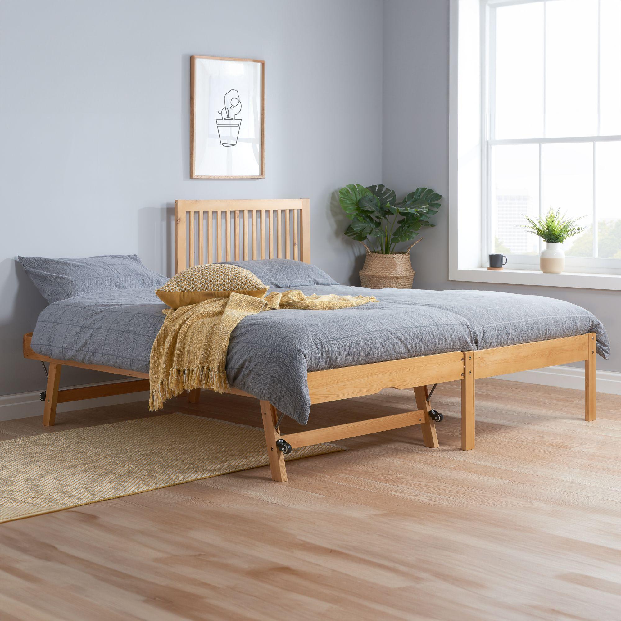 Buxton Trundle Bed - Honey Wood