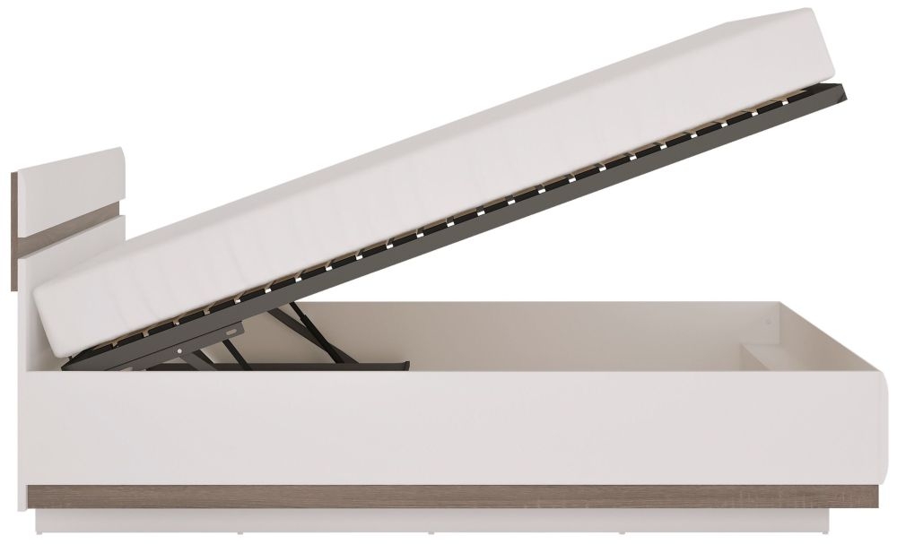 Chelsea White Gloss 5ft King Size Lift Up Bed