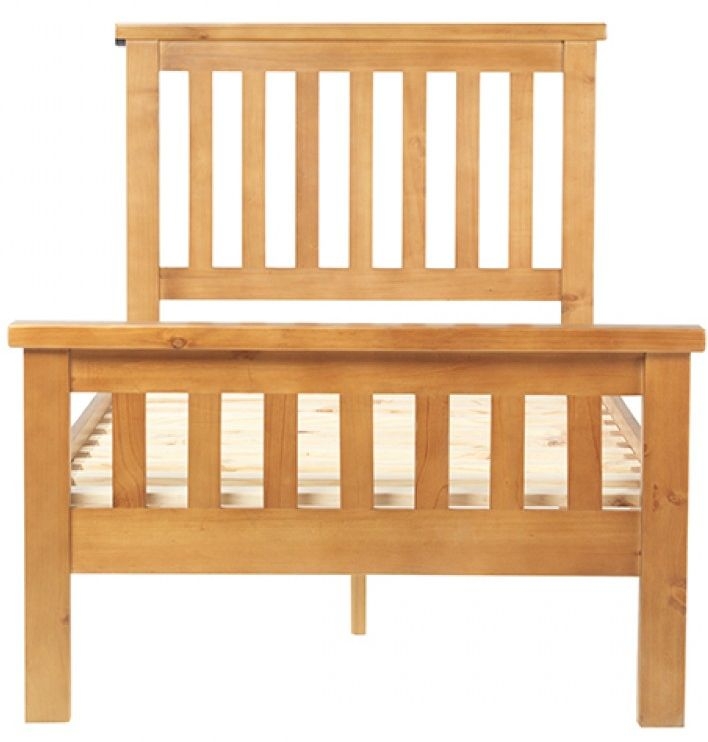 Churchill Waxed Pine Slatted Bed - Sizes Available