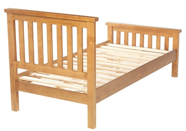 Churchill Waxed Pine Slatted Bed - Sizes Available