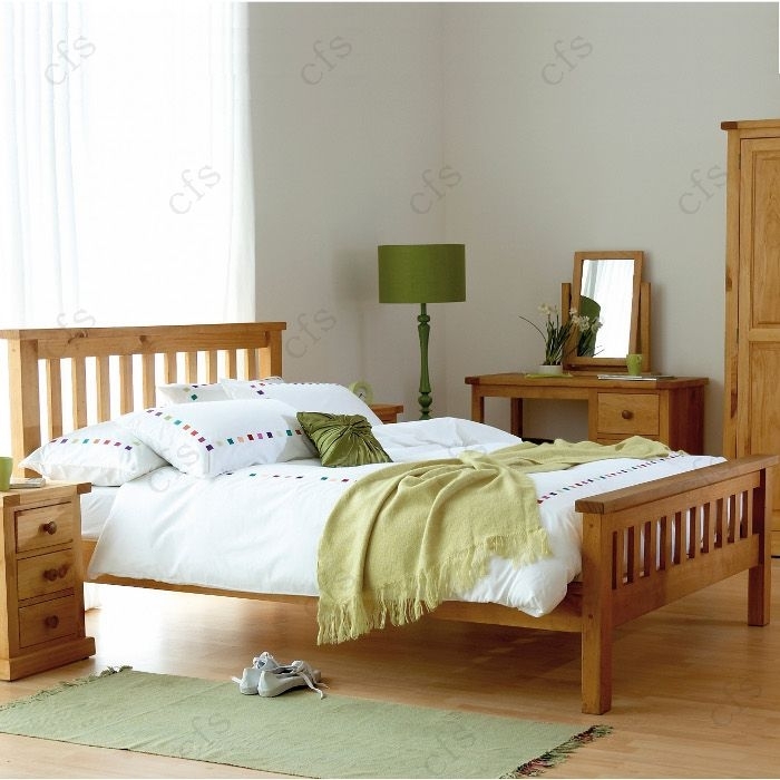 Churchill Waxed Pine Slatted Bed - Sizes Available