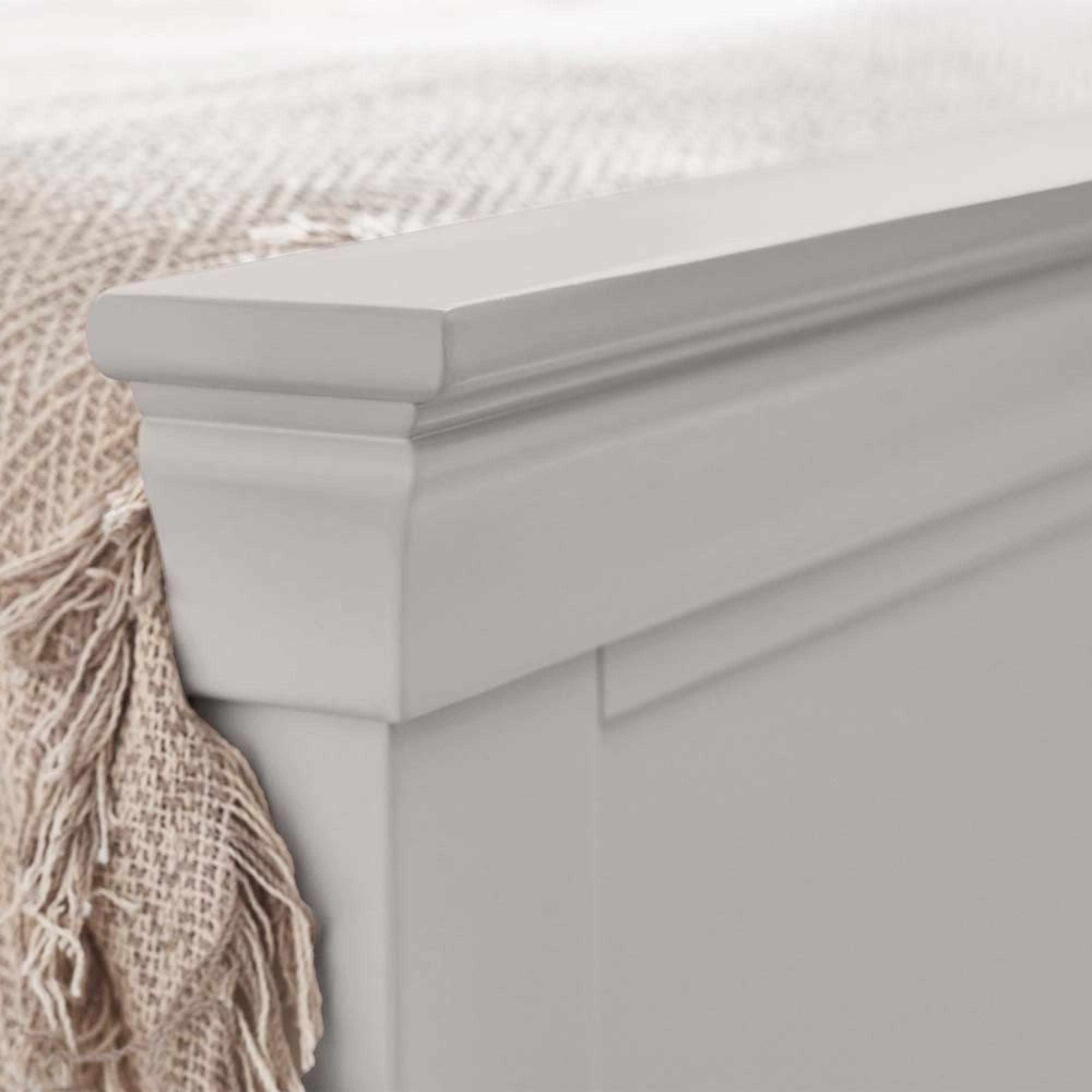 Clermont Panel Bed - Soft Grey - Sizes Available