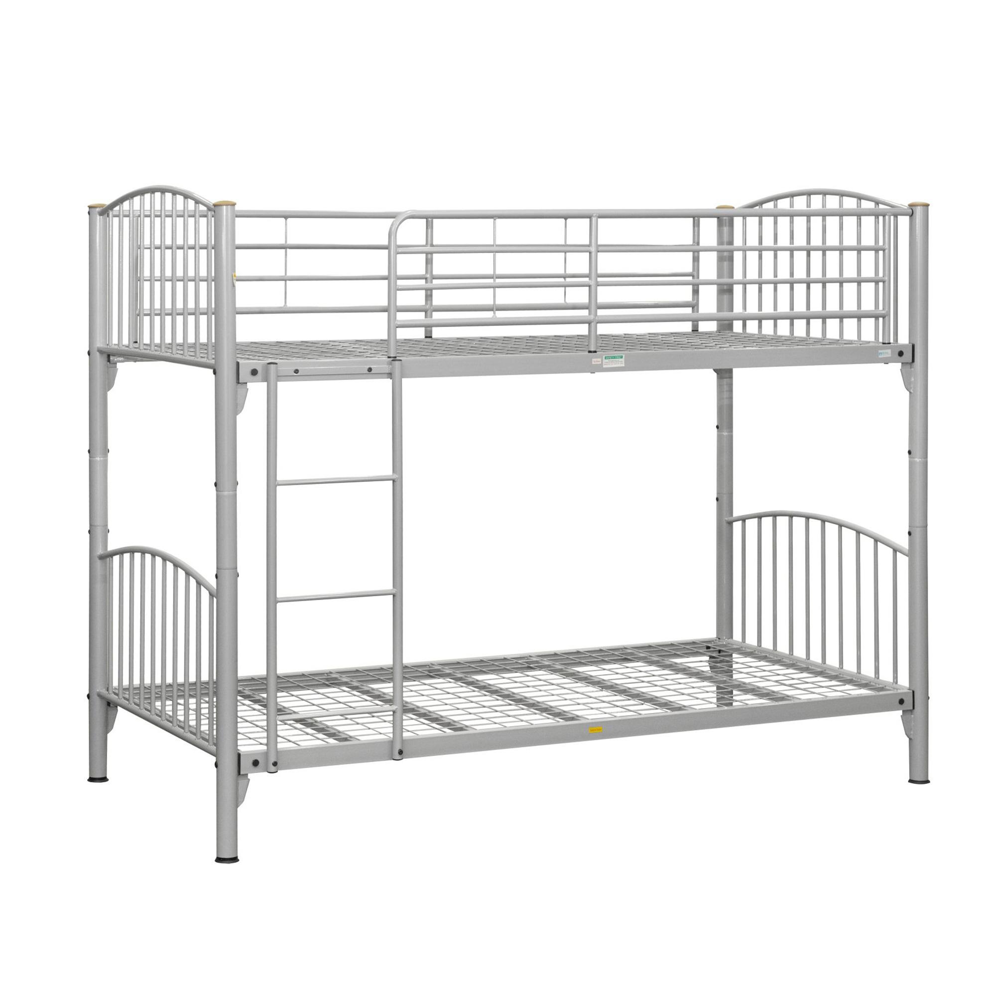 Corfu Kids Bunk Bed - Silver Metal Frame