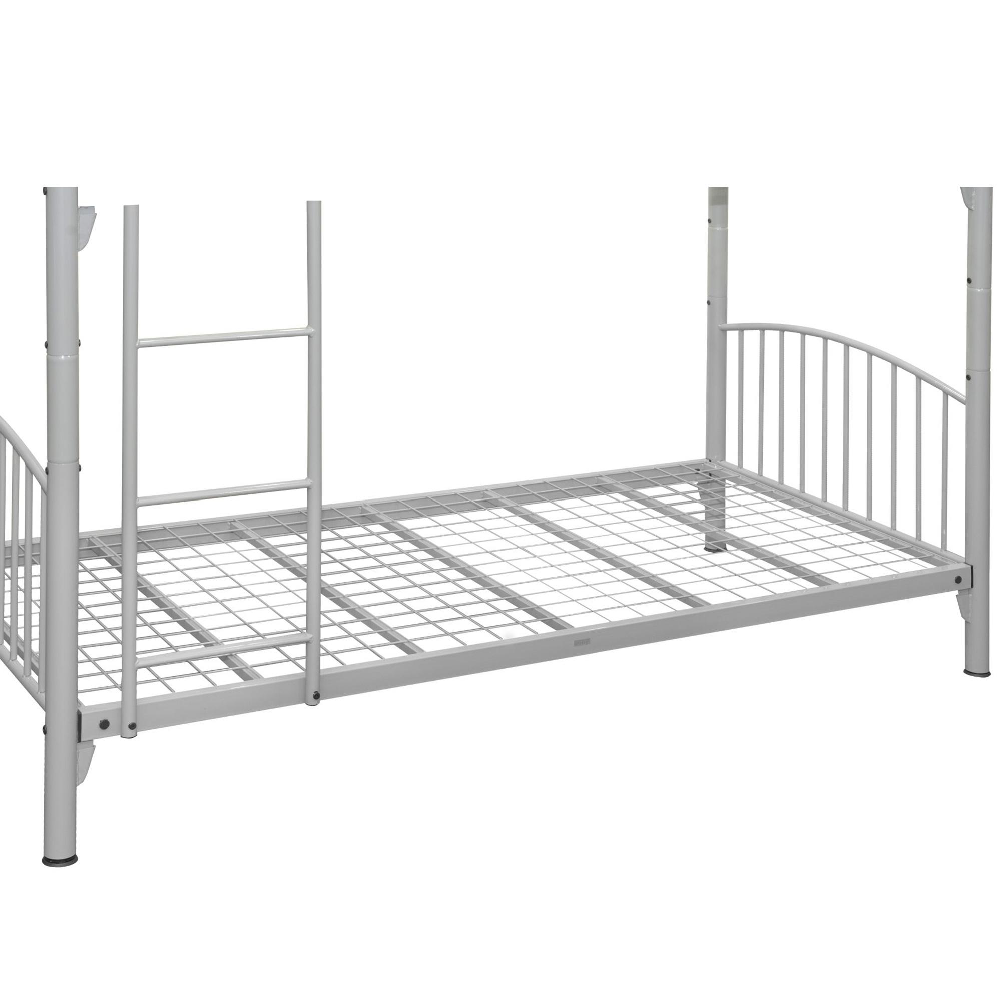 Corfu Kids Bunk Bed - Silver Metal Frame