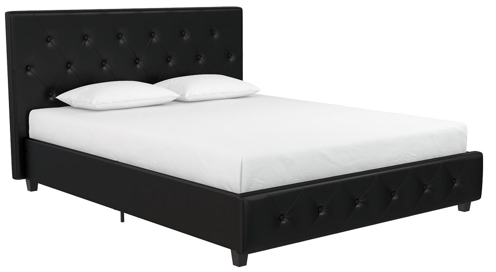 Darke Black Fabric Bed - Sizes Available - 4026009UK