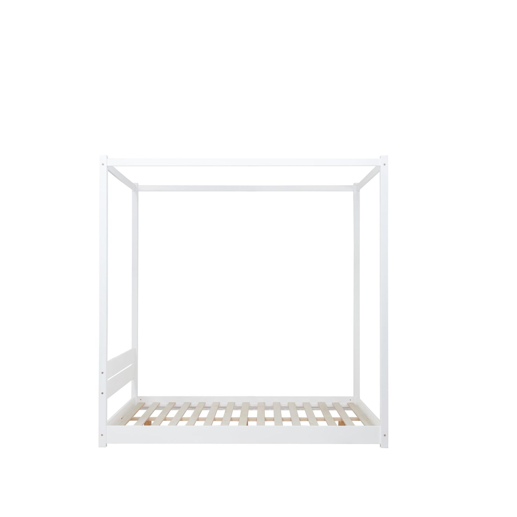 Darwin Four Poster Bed - White Wood - Sizes Available