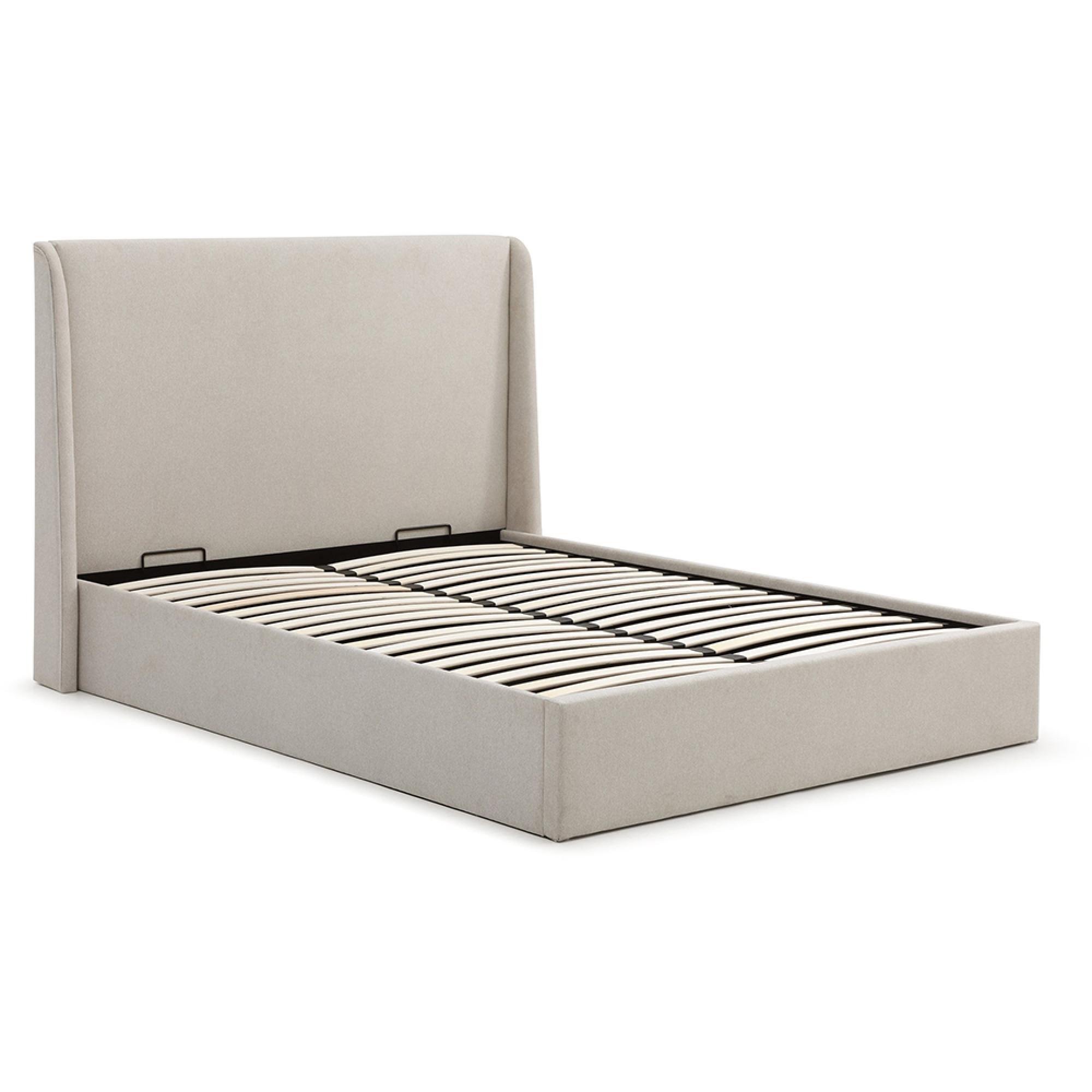 Denver Beige Fabric Multi-Lift Ottoman Storage Bed - Sizes Available