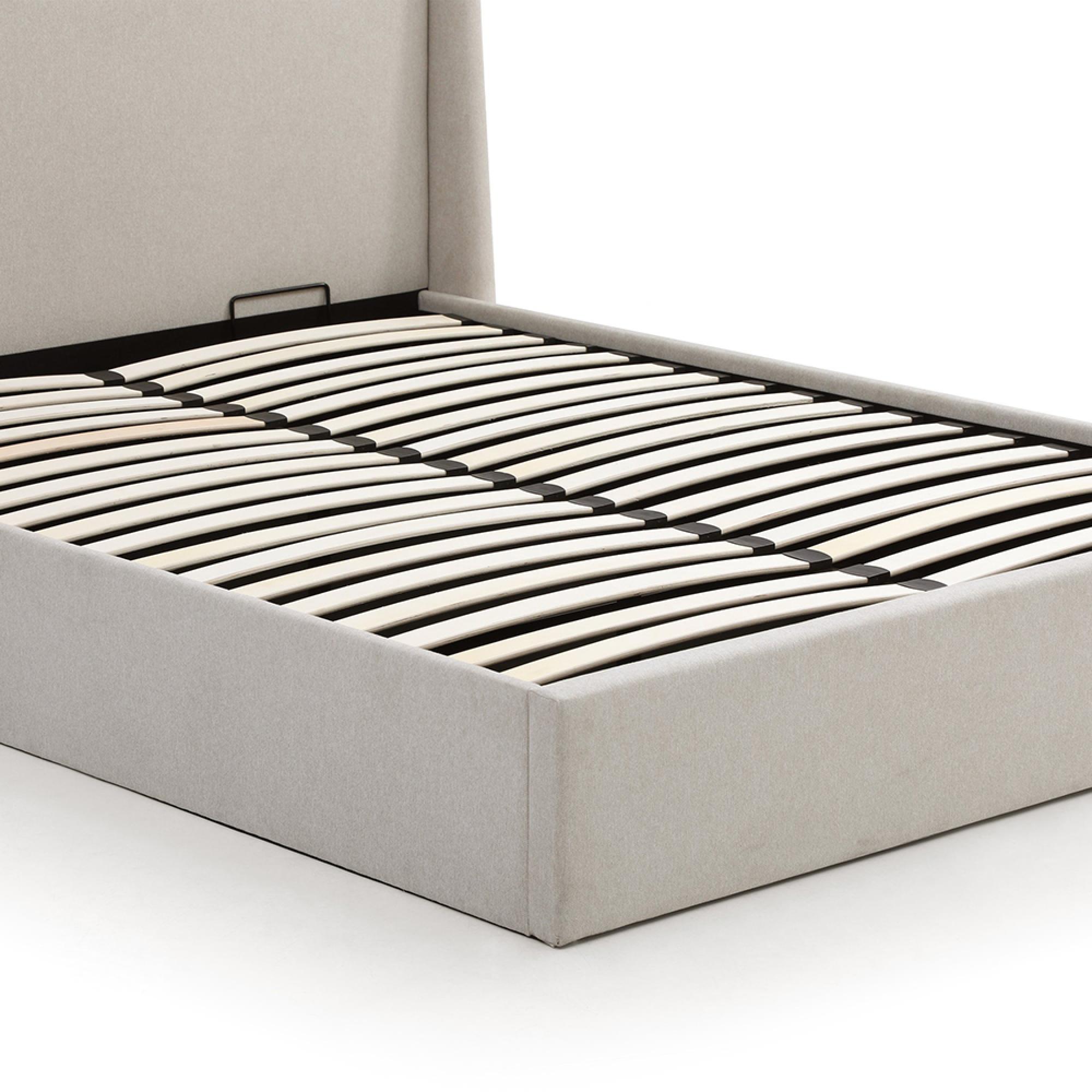 Denver Beige Fabric Multi-Lift Ottoman Storage Bed - Sizes Available