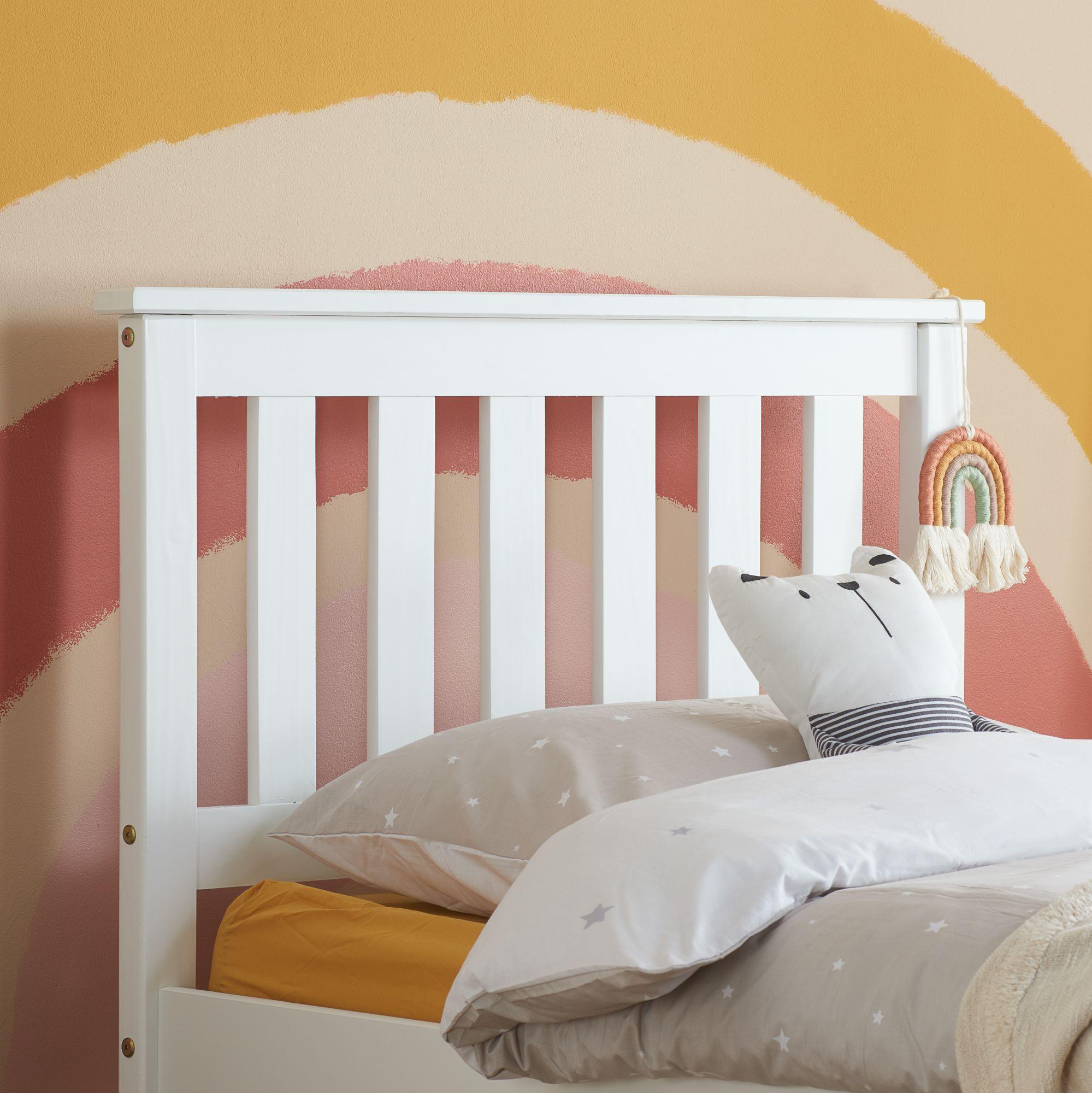 Denver Slatted Bed - White - Sizes Available