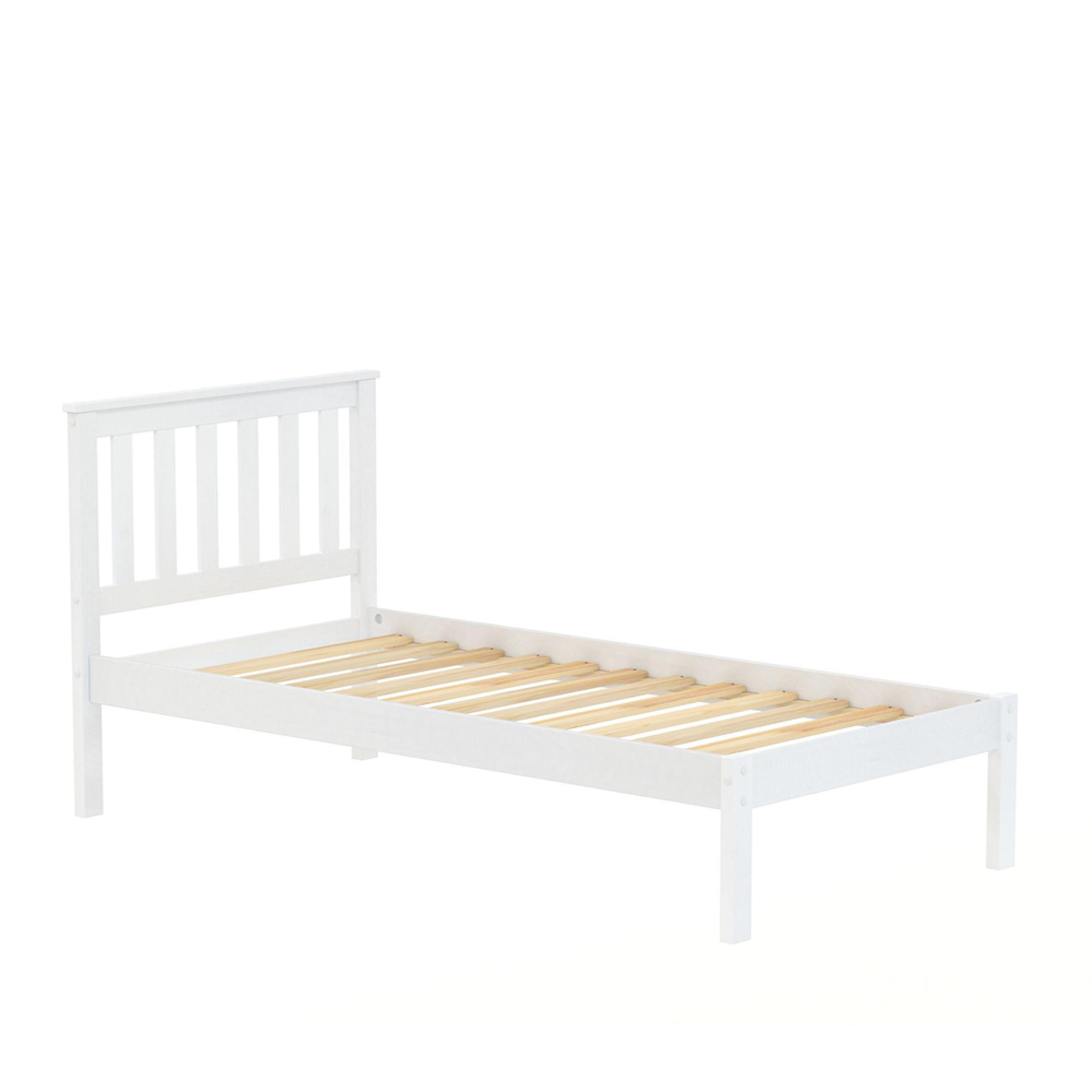 Denver Slatted Bed - White - Sizes Available