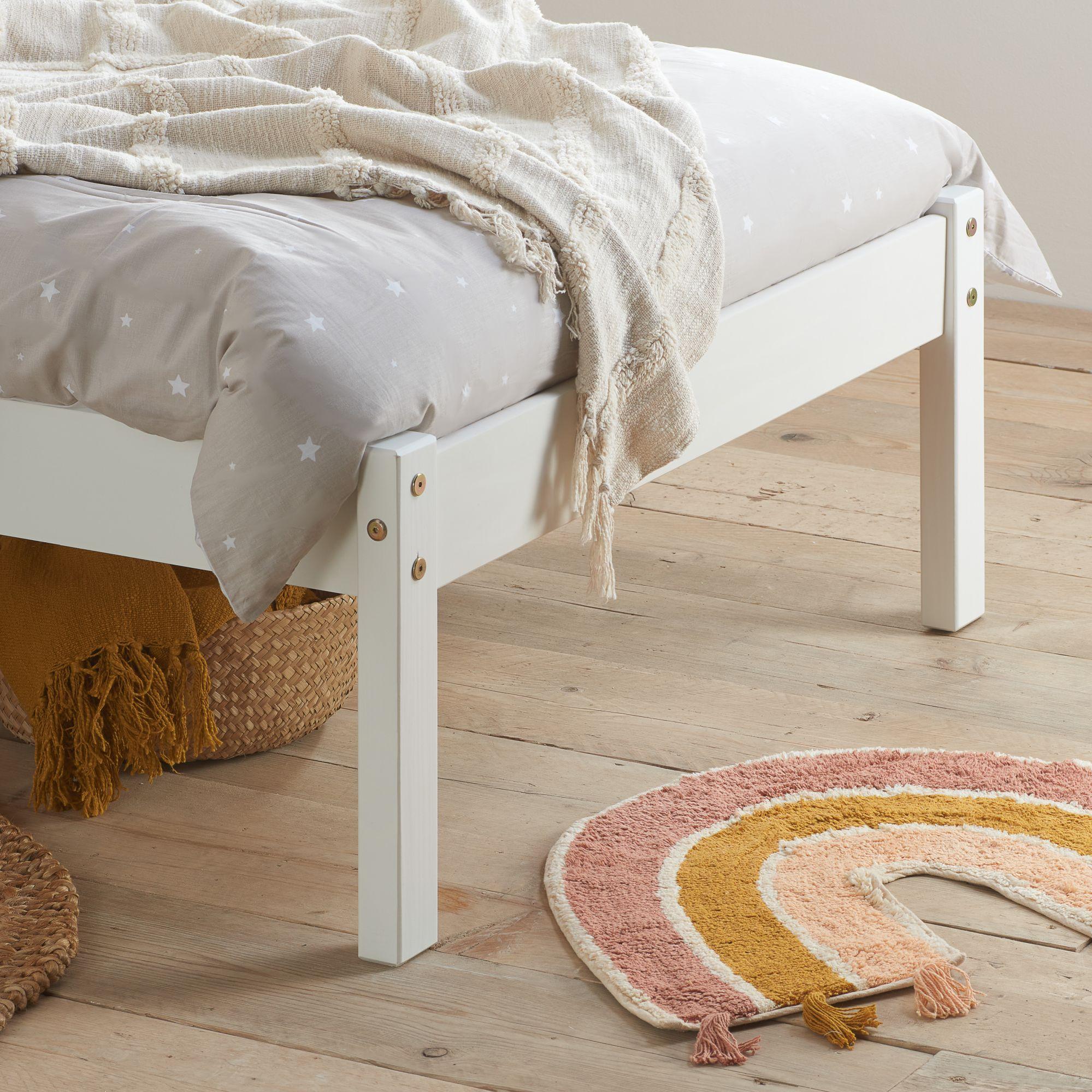 Denver Slatted Bed - White - Sizes Available