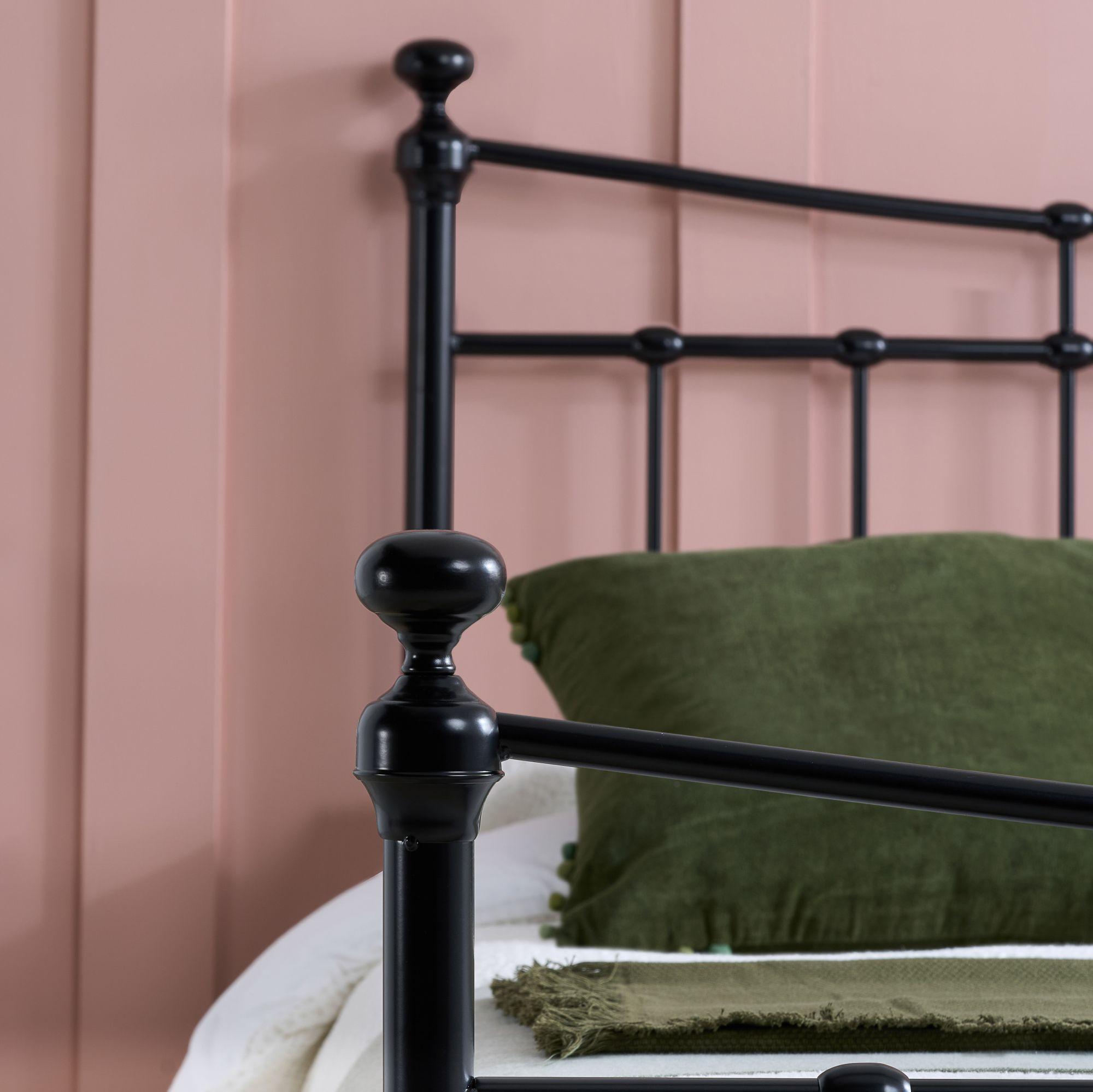 Emily Bed Frame - Black Metal - Sizes Available
