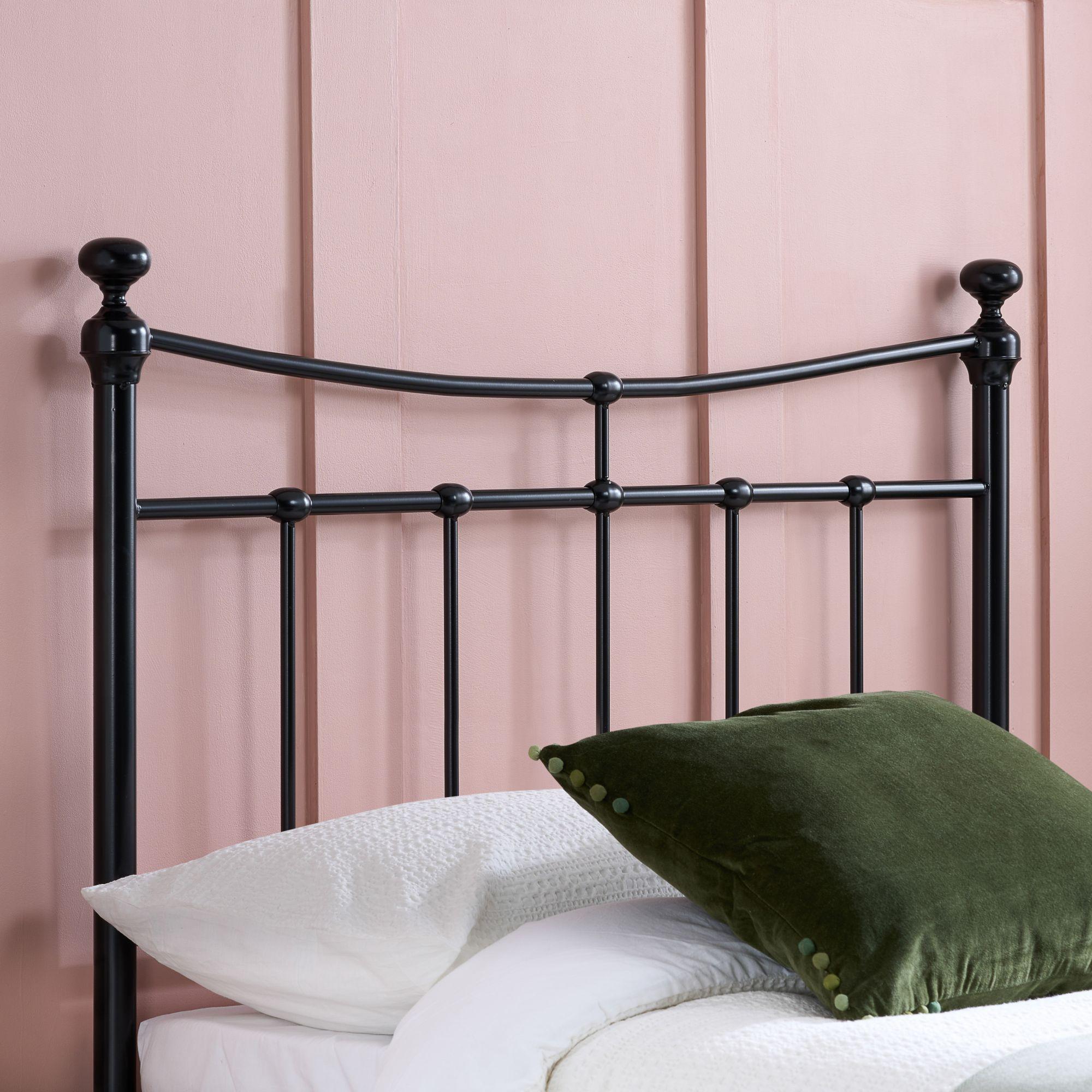 Emily Bed Frame - Black Metal - Sizes Available