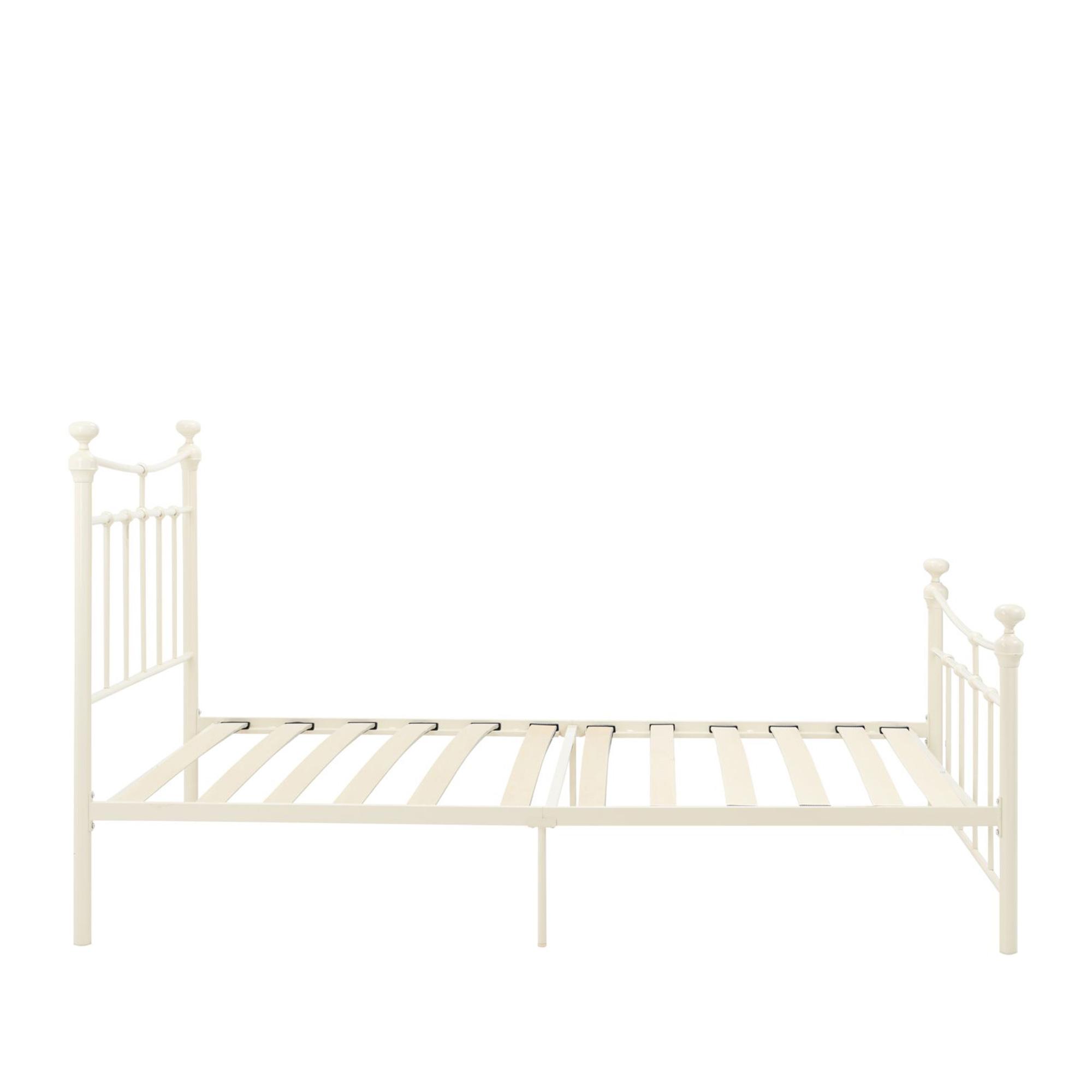 Emily Bed Frame - Cream Metal - Sizes Available