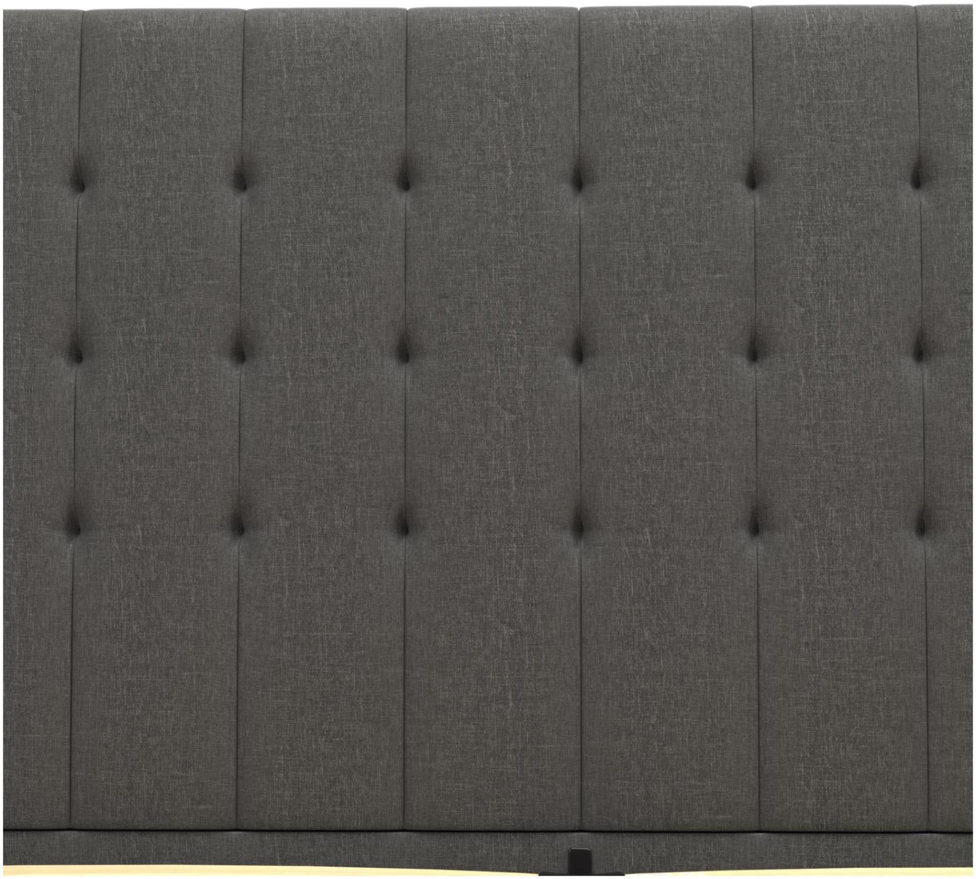 Emily Linen Upholstered Bed - Grey - 5ft King Size - 4108429UK