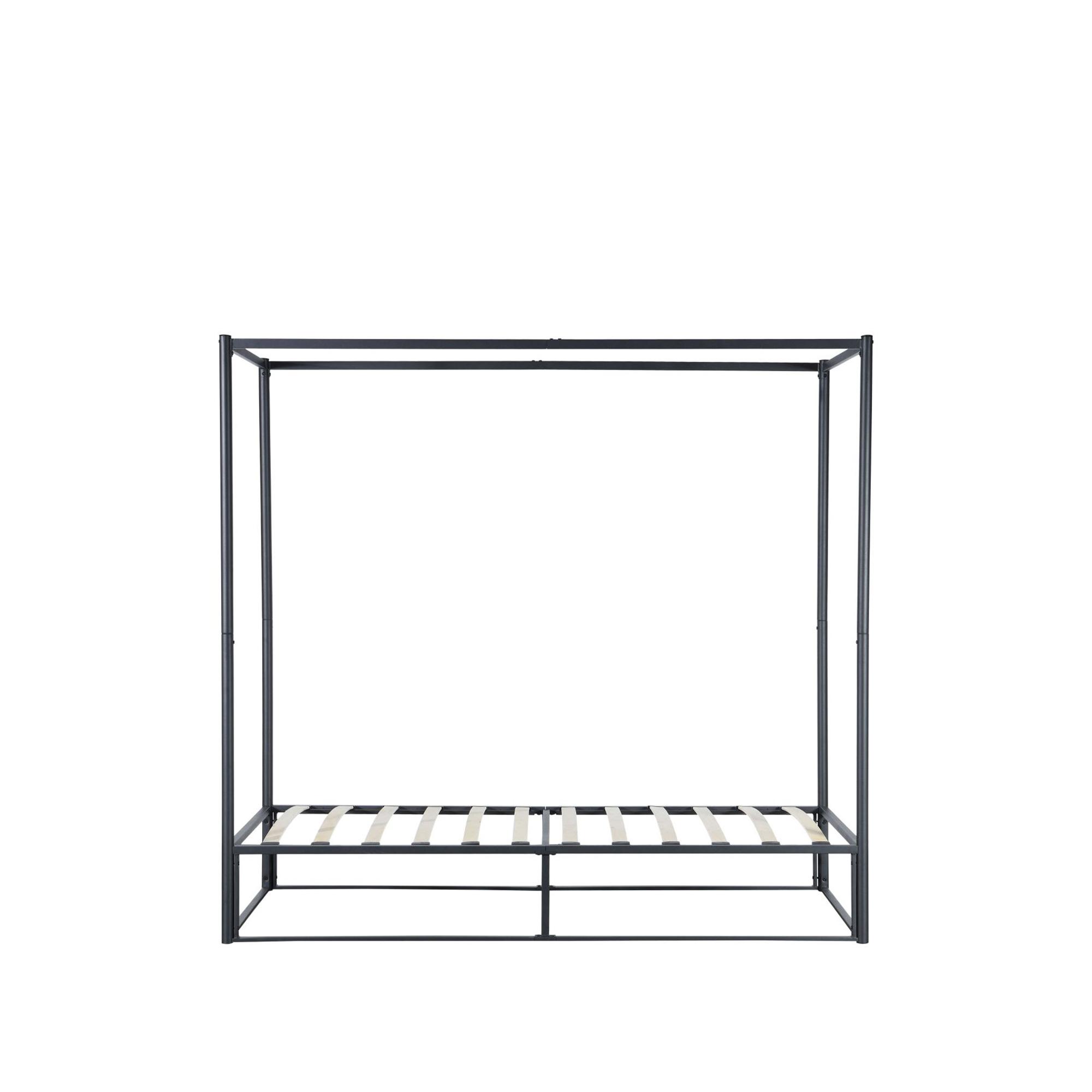 Farringdon Four Poster Bed - Black Metal - Sizes Available