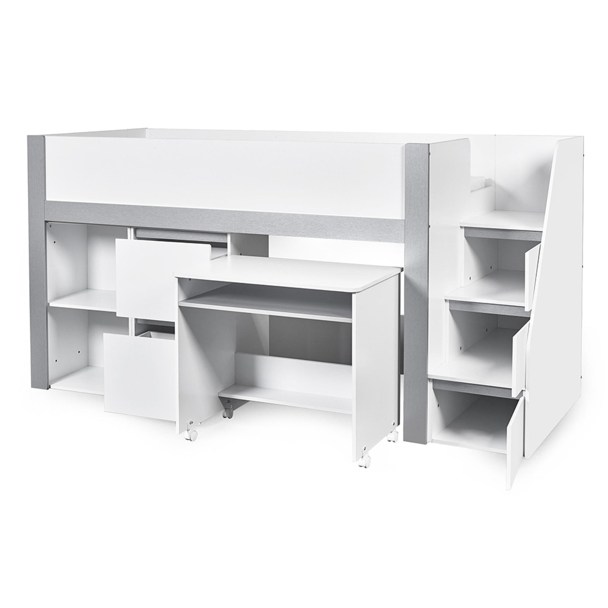 Gaia Midsleeper Bed - White