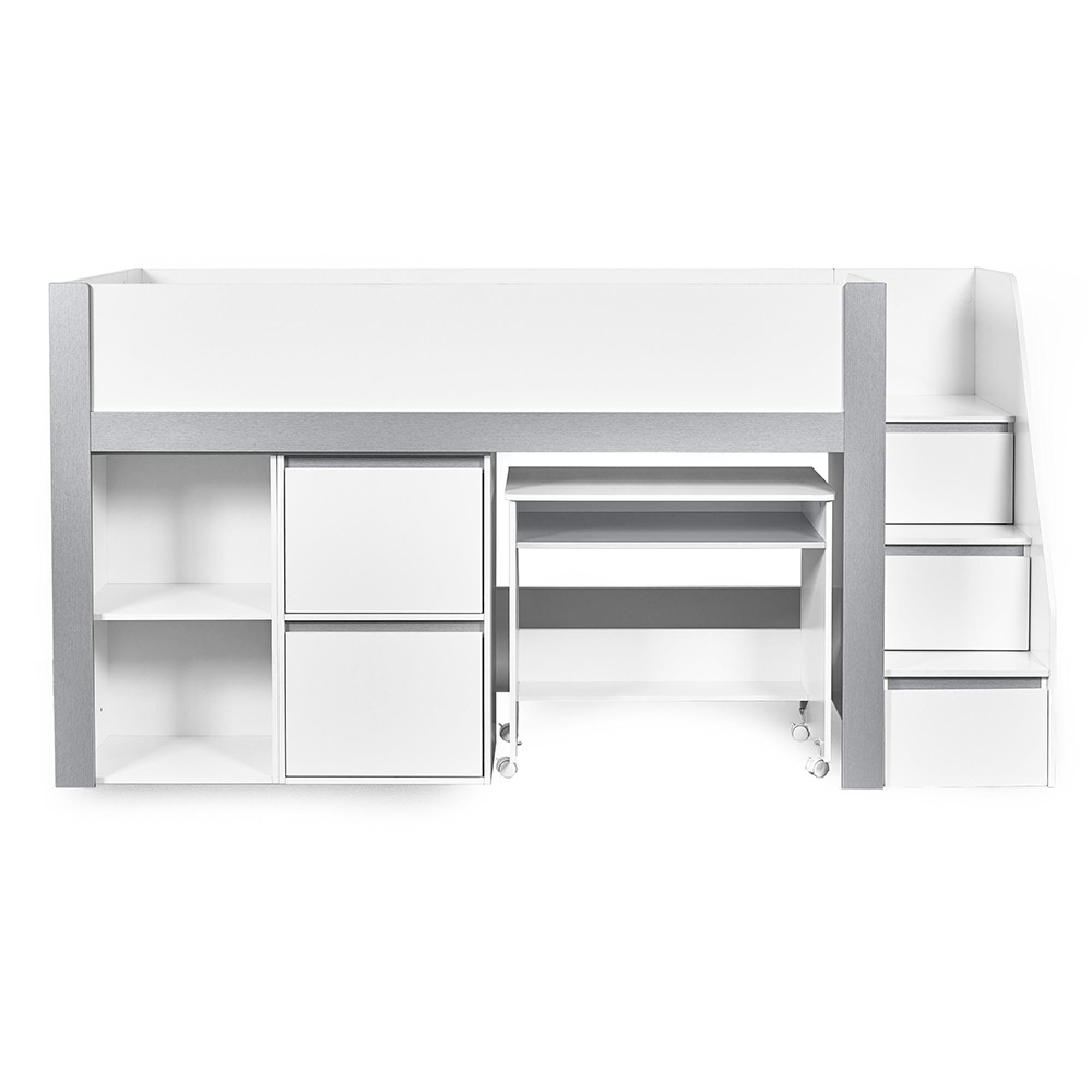 Gaia Midsleeper Bed - White