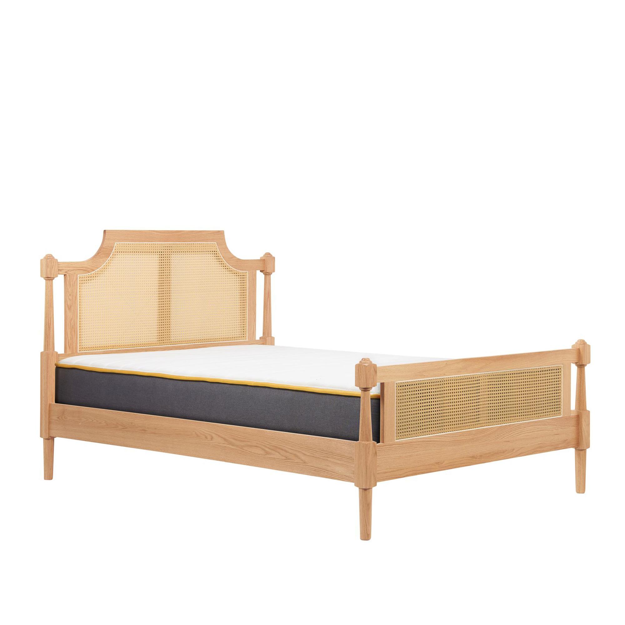 Gevena Bed - Oak Rattan - 5ft King Size