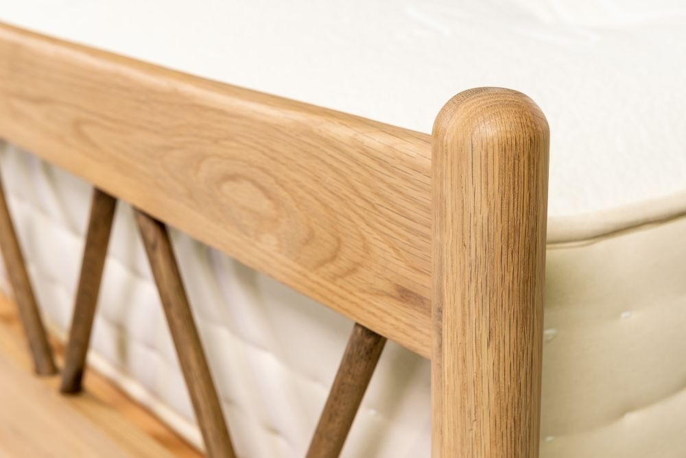 Grace Natural Oak High Foot End 4ft 6in Double Bed