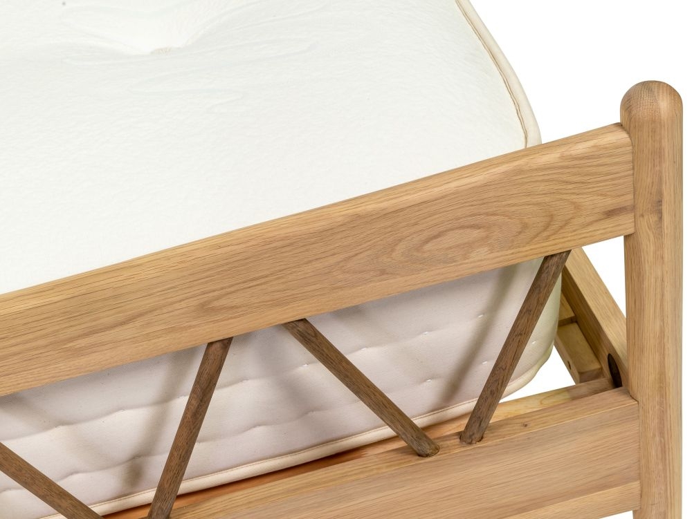 Grace Natural Oak High Foot End 4ft 6in Double Bed