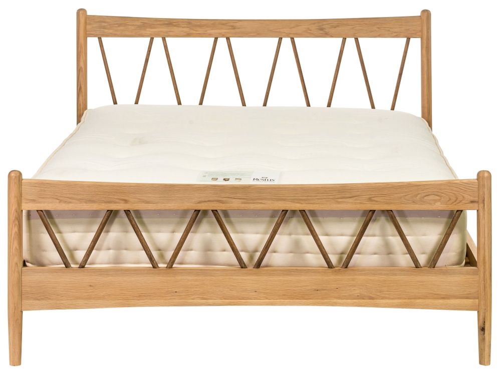 Grace Natural Oak High Foot End 4ft 6in Double Bed