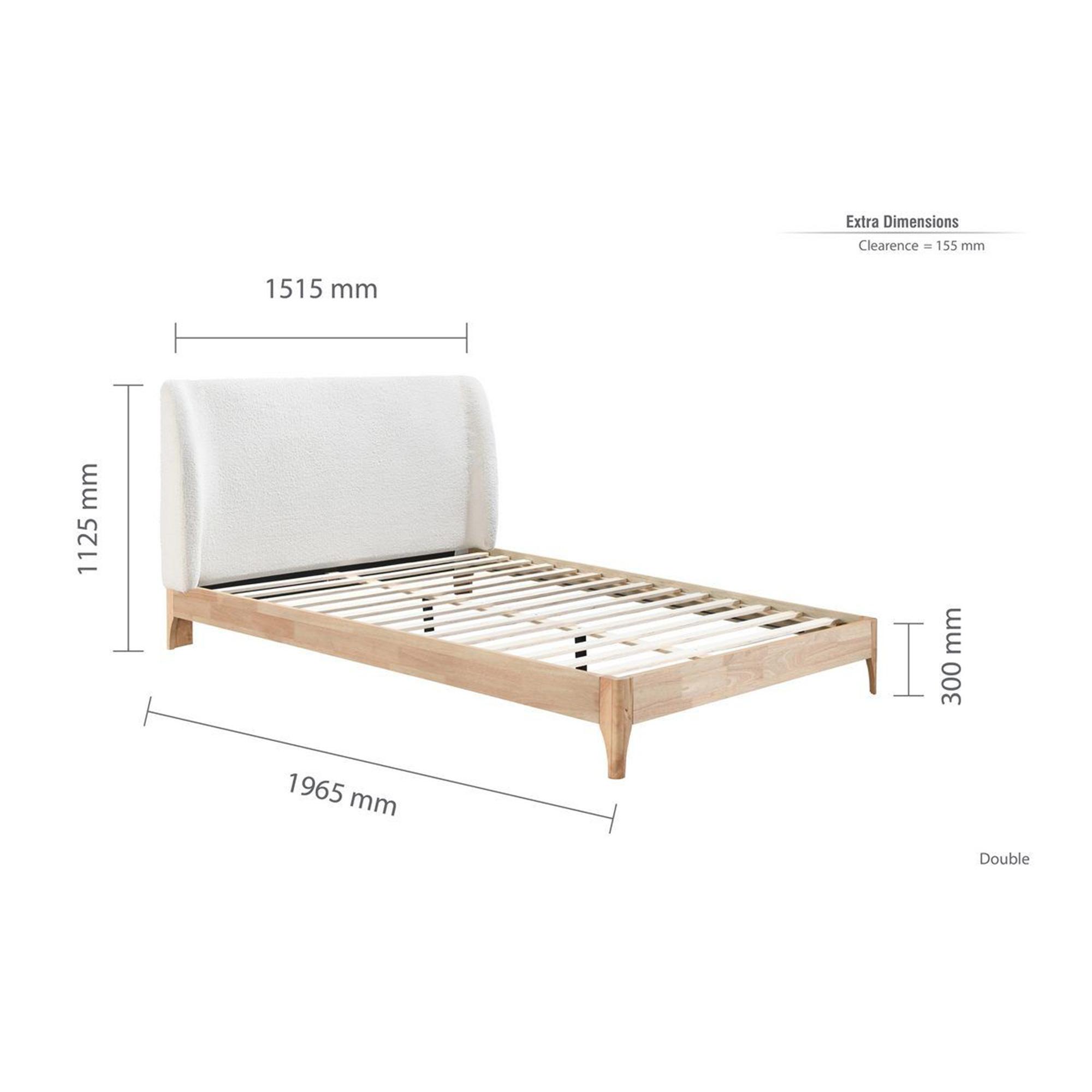 Halfden Bed - White - 4ft 6in Double
