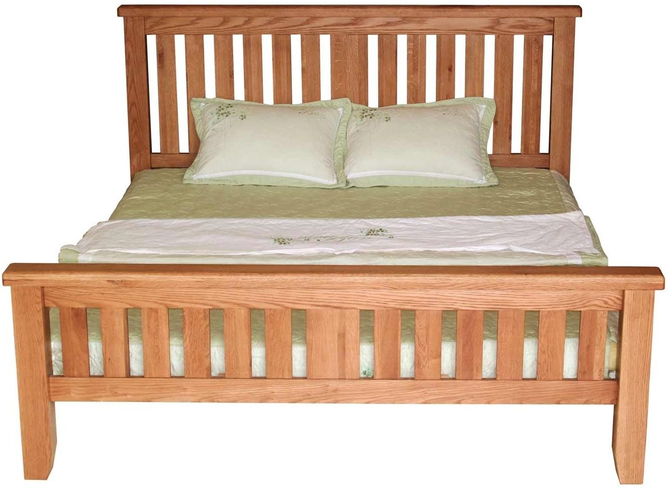 Hampshire Oak Slatted Bed - Sizes Available