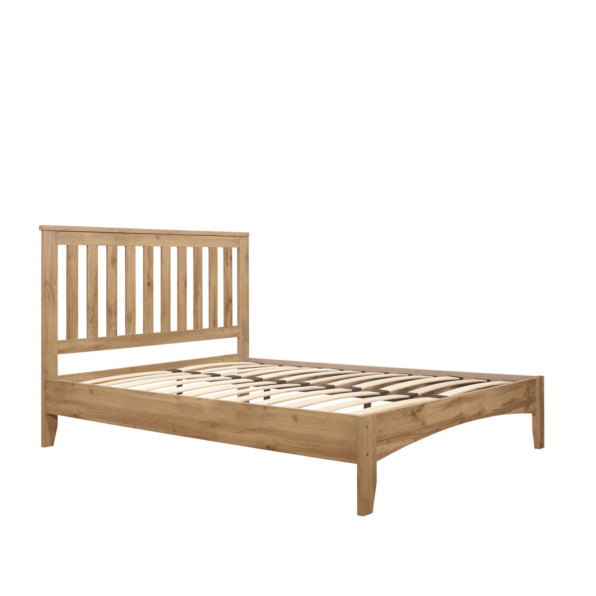 Hampstead Slatted Bed - Rustic Oak  - Sizes Available