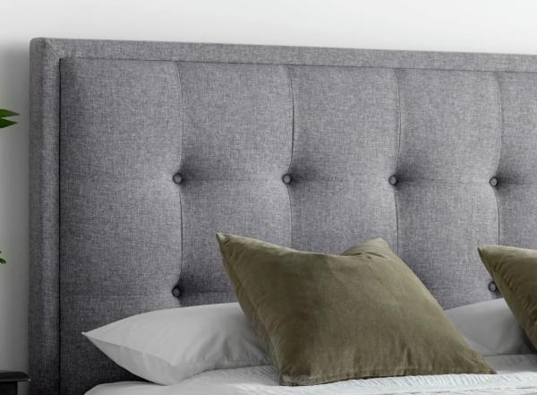 Falmer Ottoman Storage TV Bed - Marbella Grey Fabric - Sizes Available