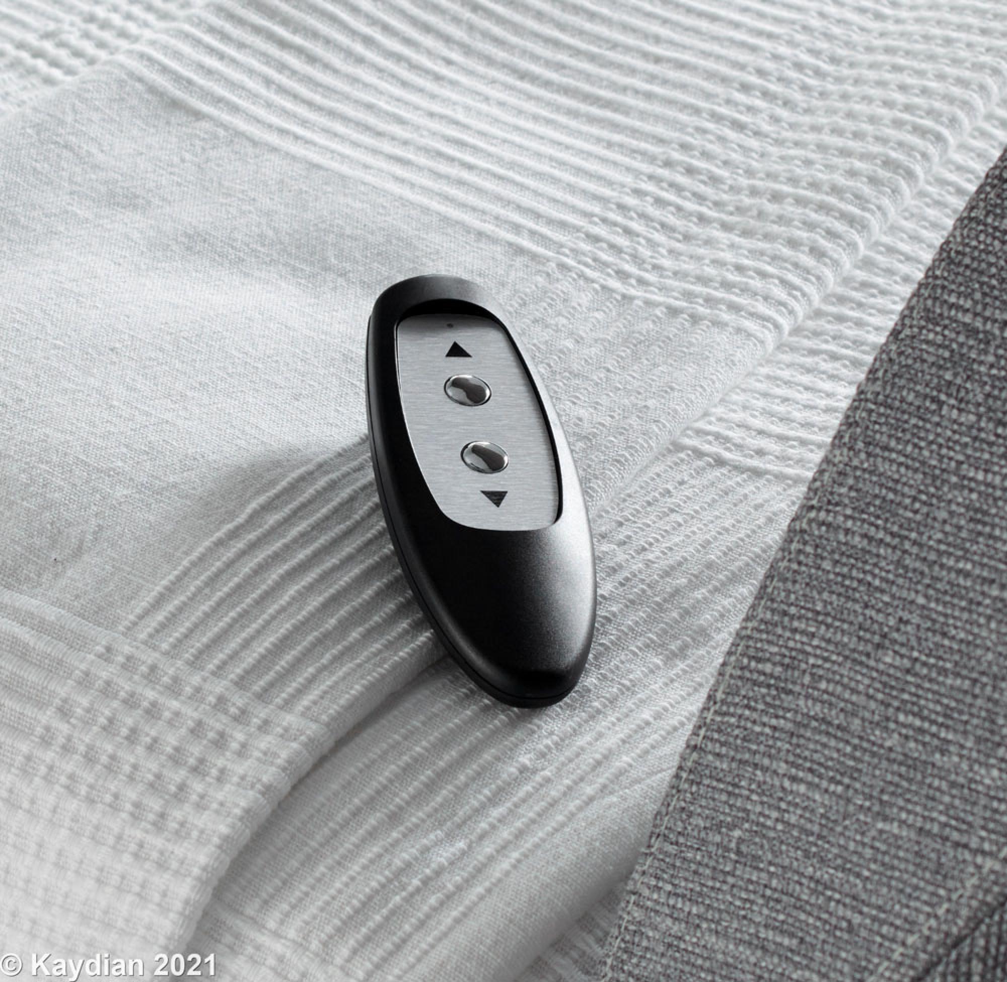 Falmer Ottoman Storage TV Bed - Pendle Slate Dark Grey Fabric - Sizes Available