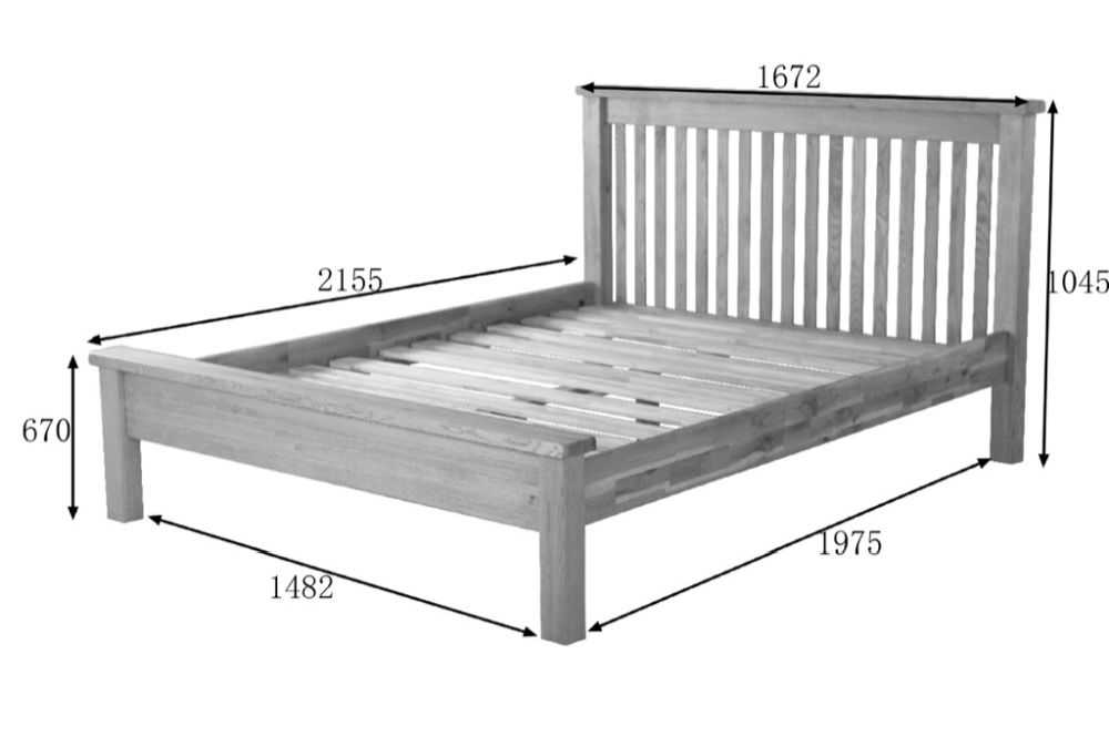 Kent Oak Low Foot End Bed
