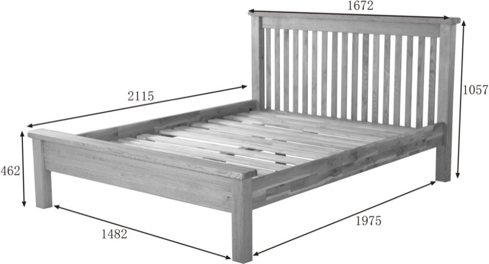 Kent Oak Low Foot End Bed