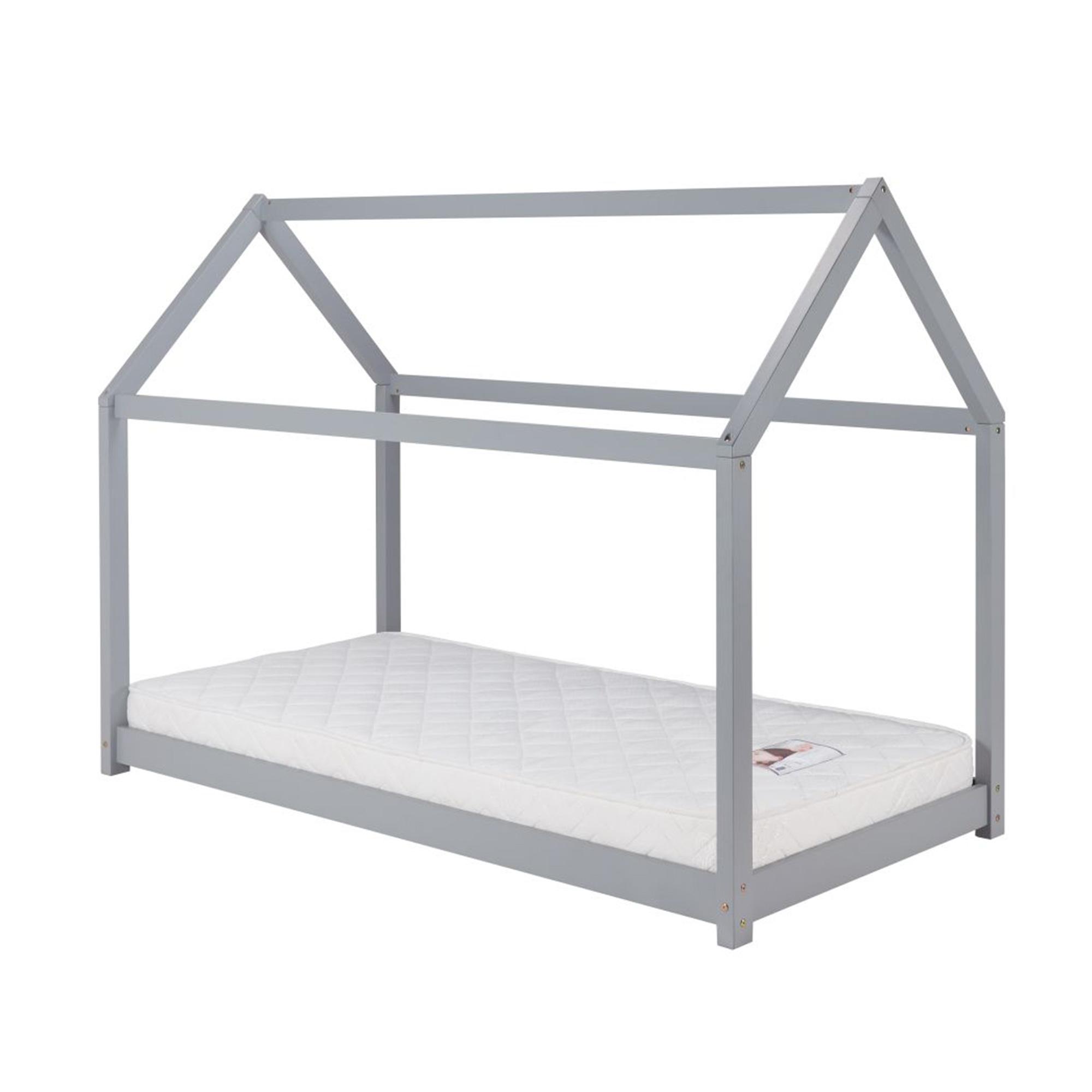 Kids House Bed - Grey