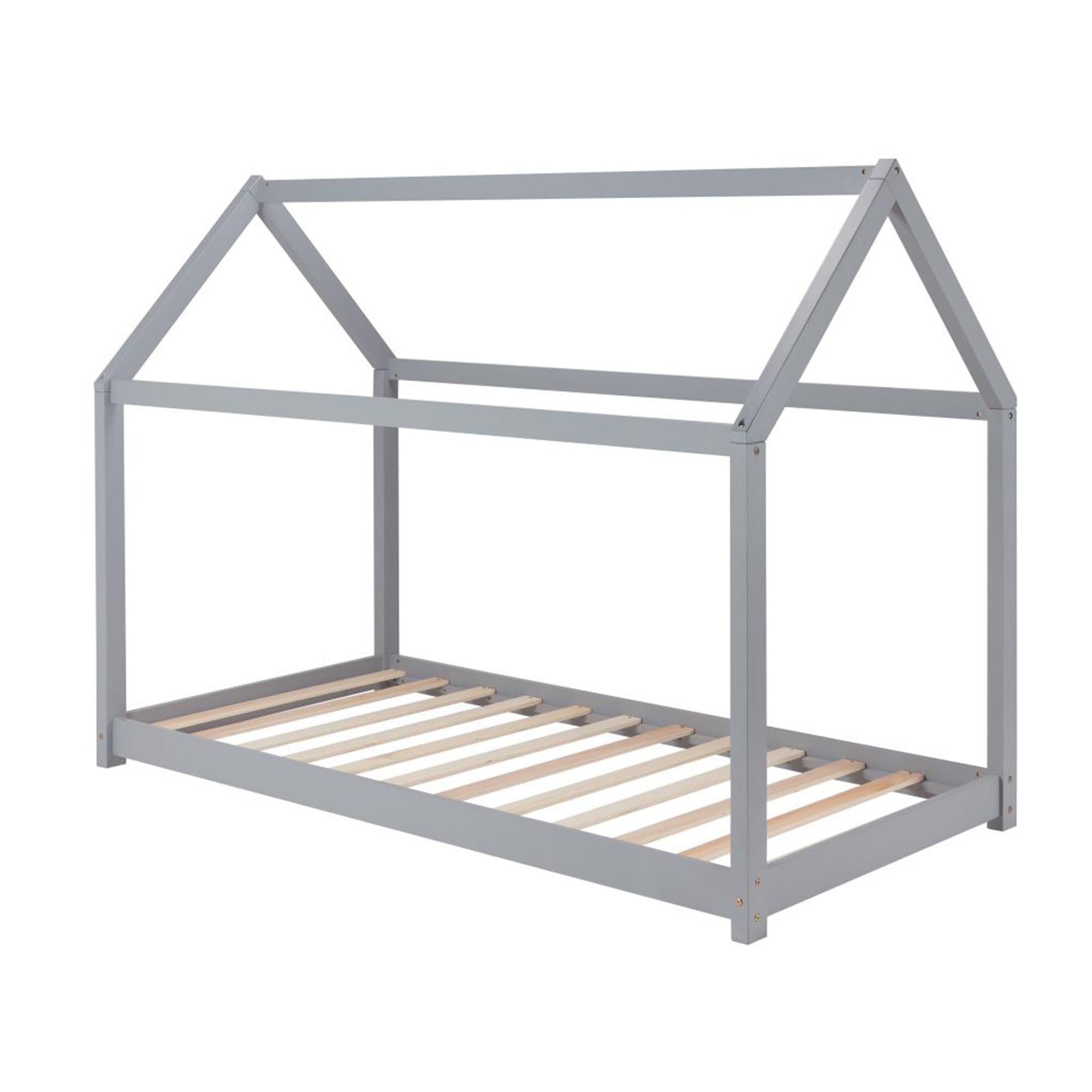 Kids House Bed - Grey
