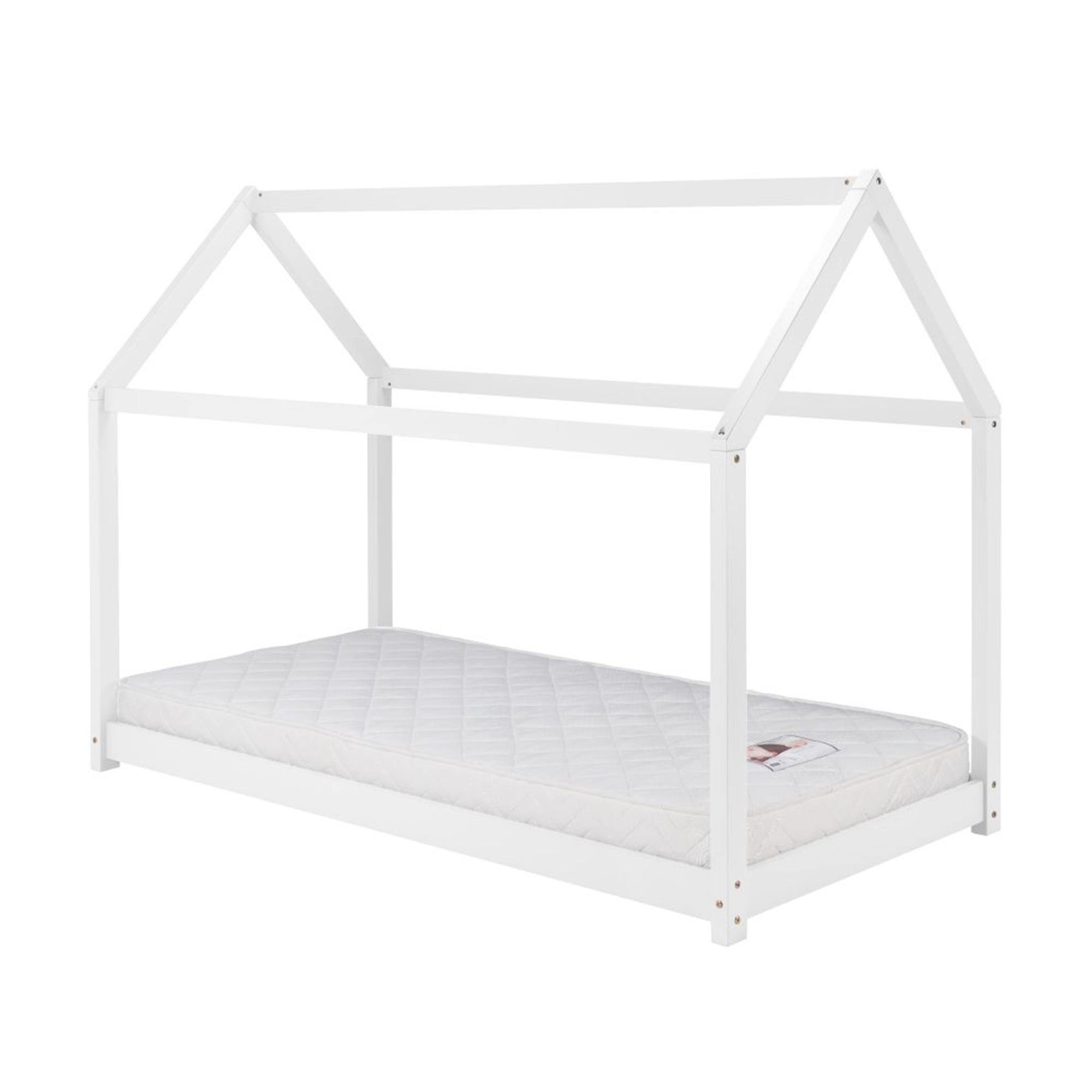 Kids House Bed - White