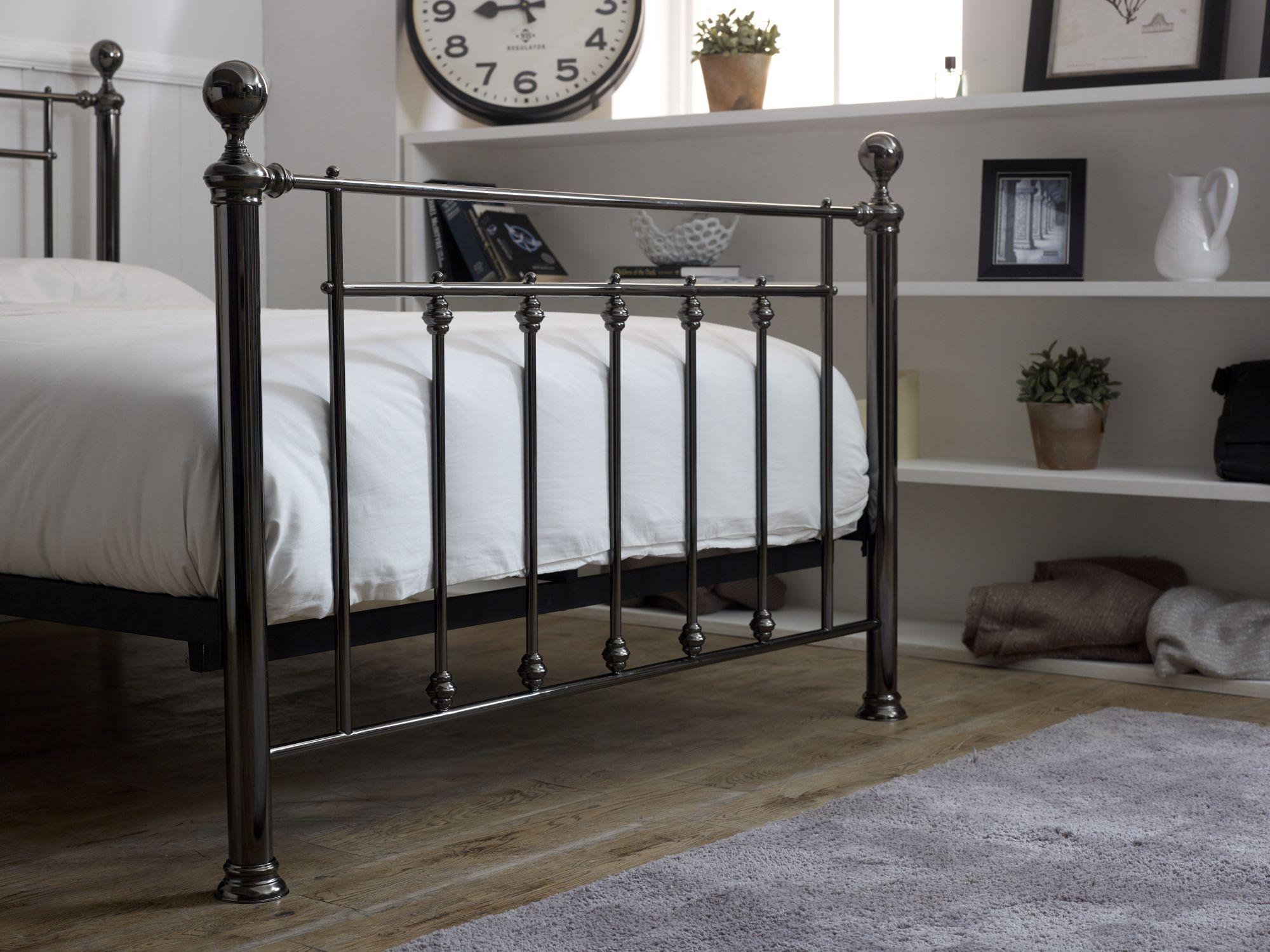 Lane Black Chrome Metal Bed - Sizes Available