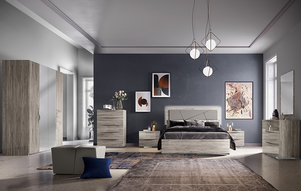 Laura Oak Grain Effect Bed Sizes Available