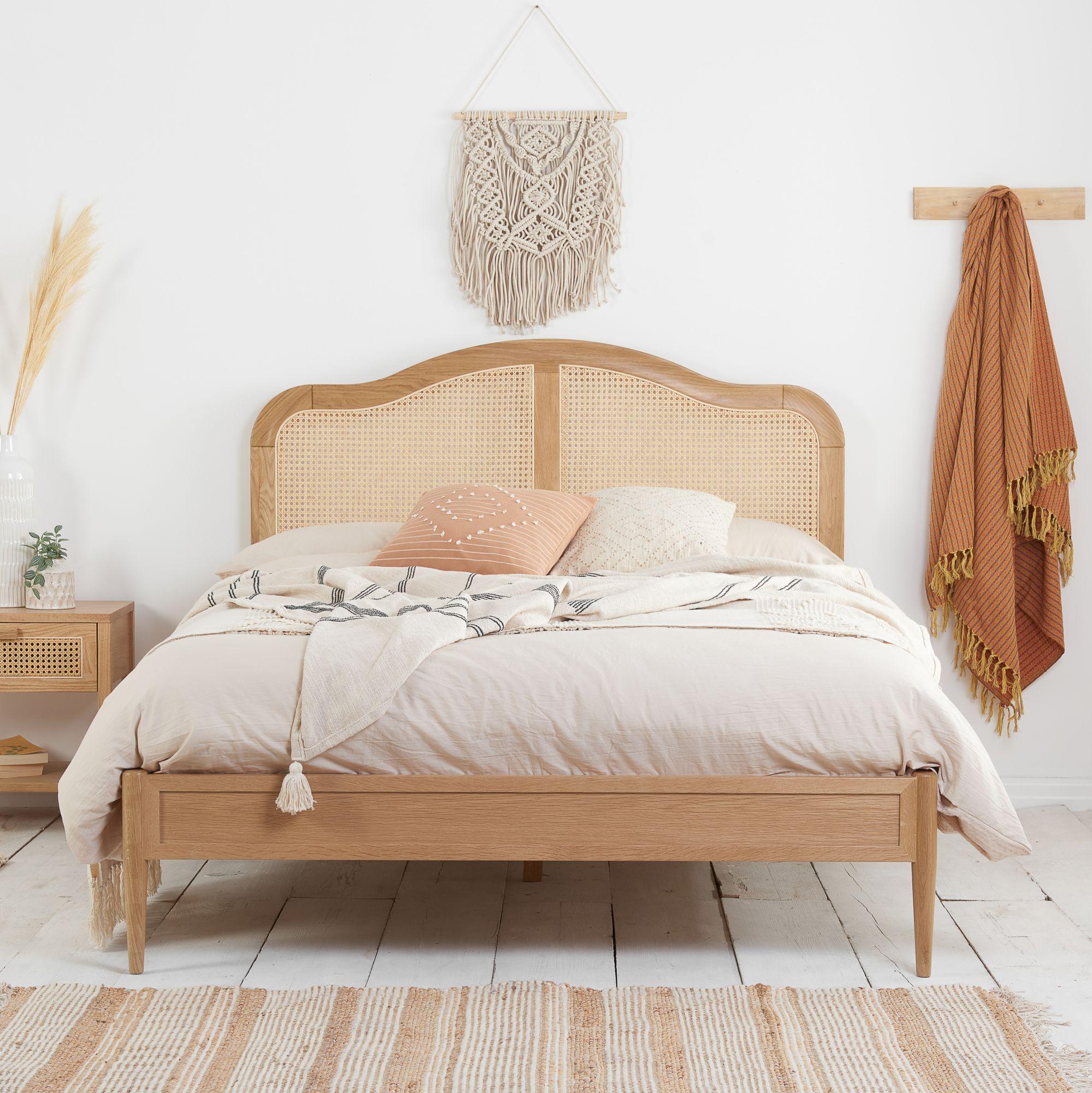 Leonie Bed - Oak Rattan - Sizes Available