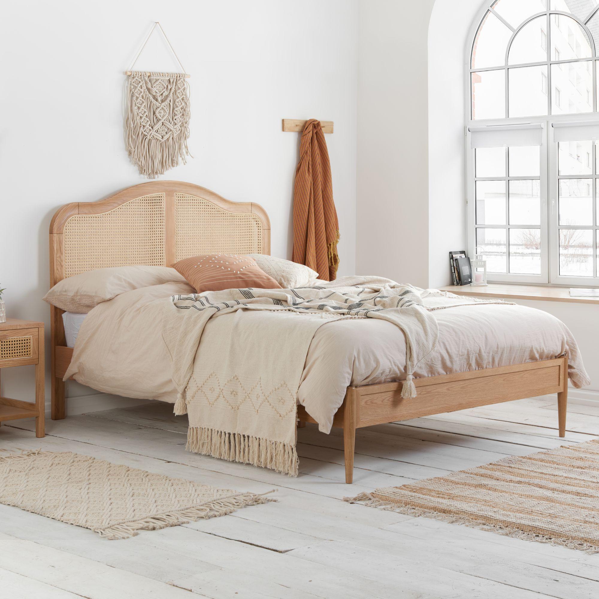 Leonie Bed - Oak Rattan - Sizes Available