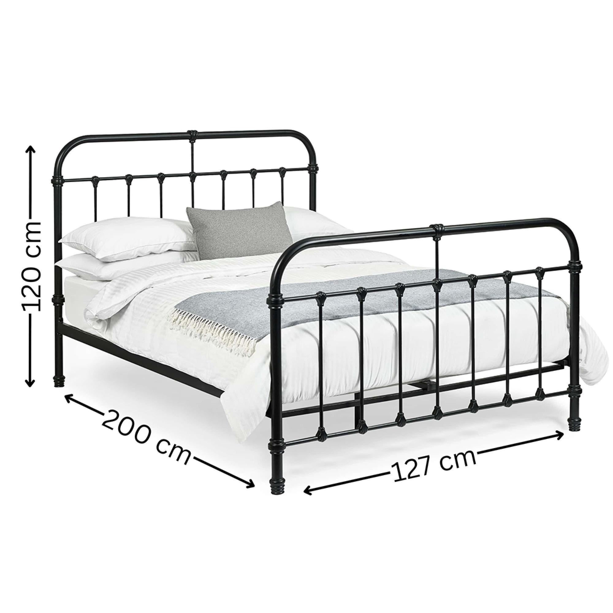 Logan Black Metal Bed - Sizes Available