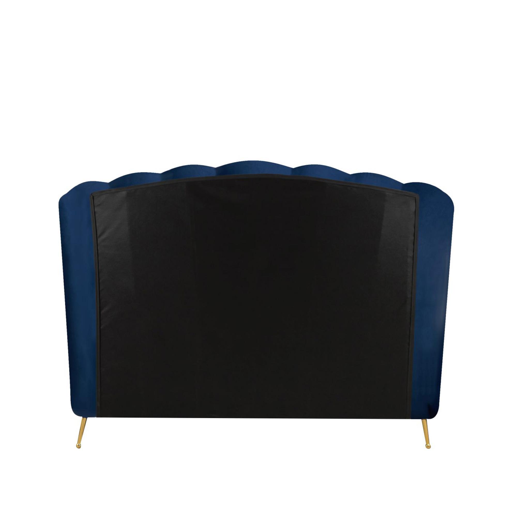 Lottie Ottoman Storage Bed - Blue Fabric - Sizes Available
