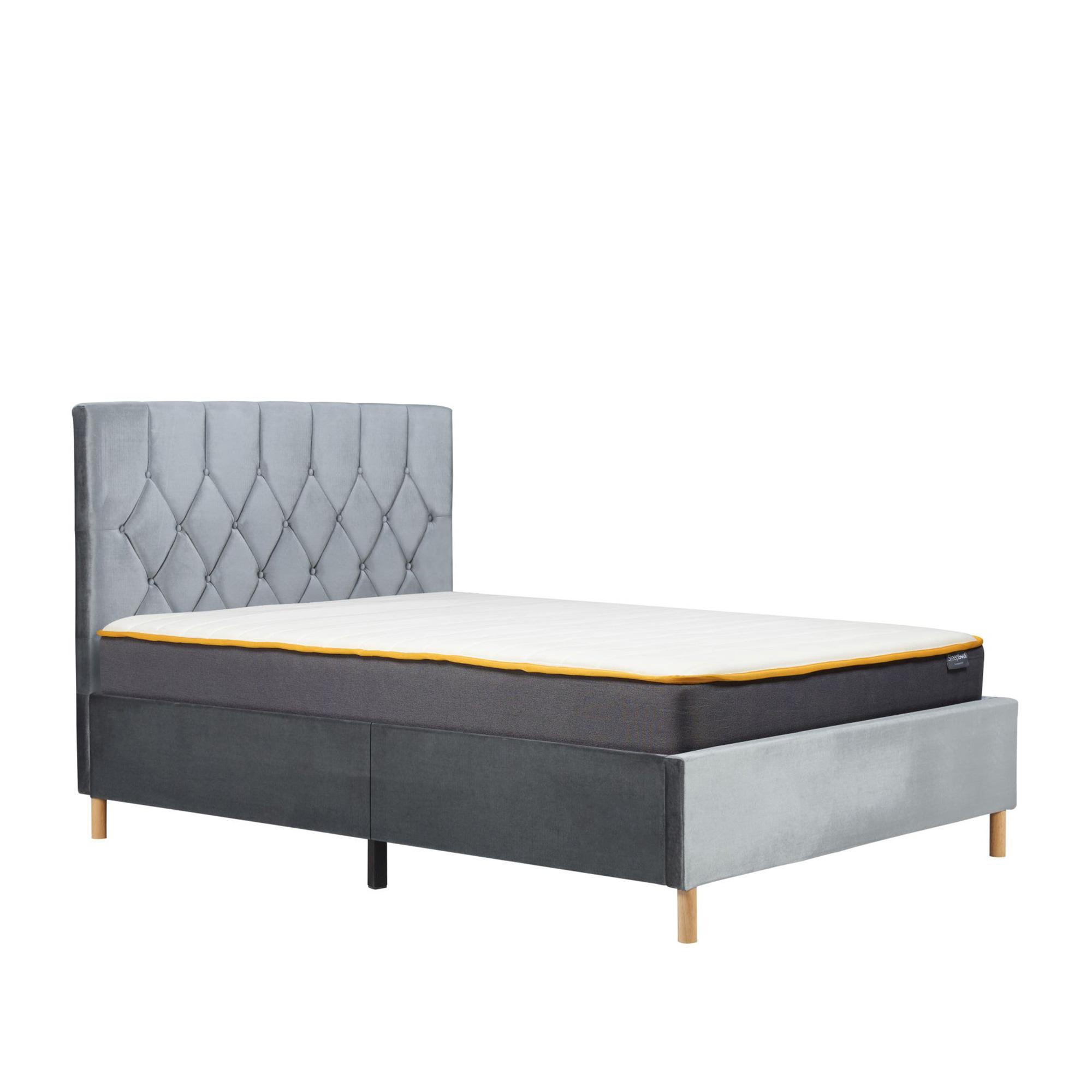 Loxley Bed - Dark Grey Fabric - Sizes Available