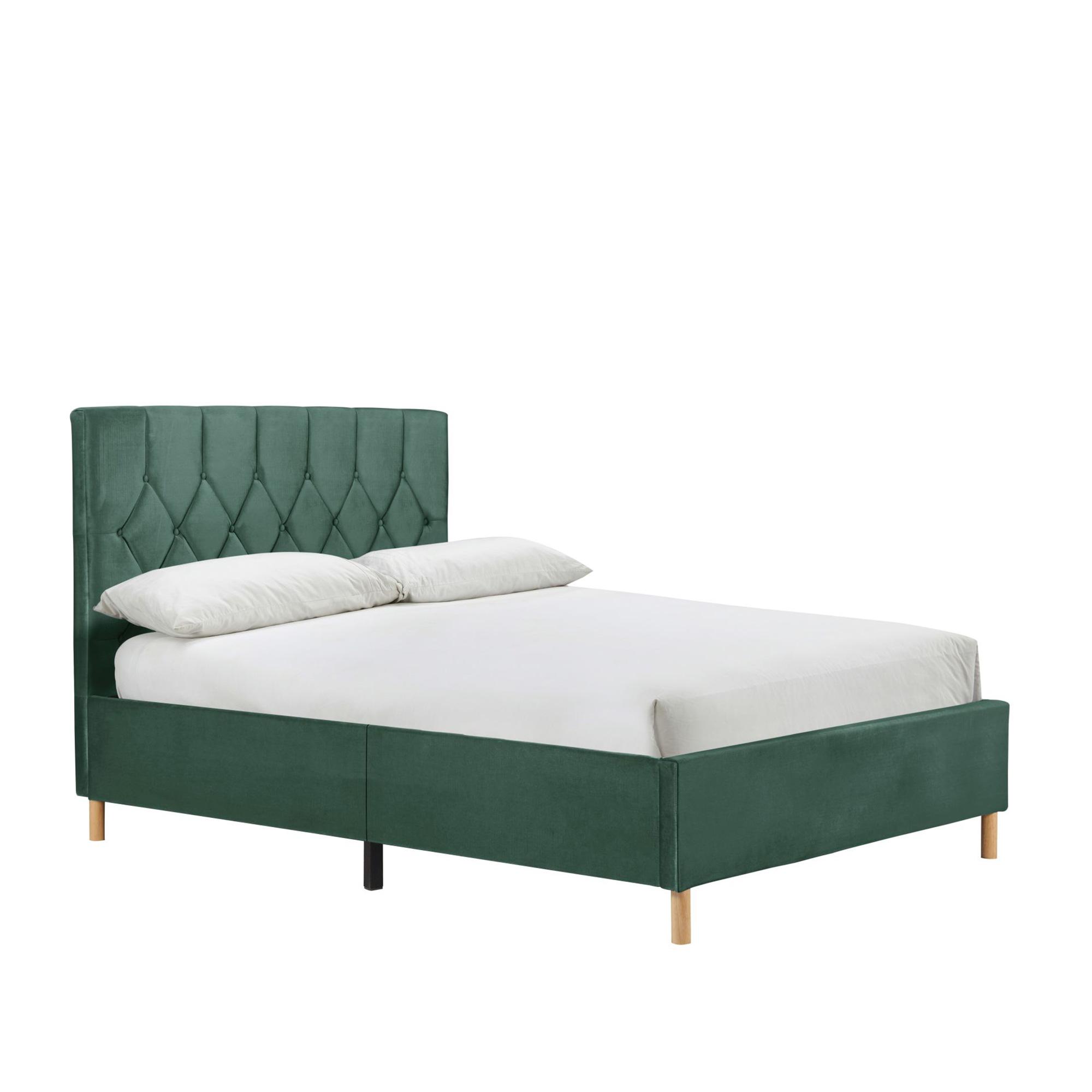 Loxley Bed - Green Fabric - Sizes Available