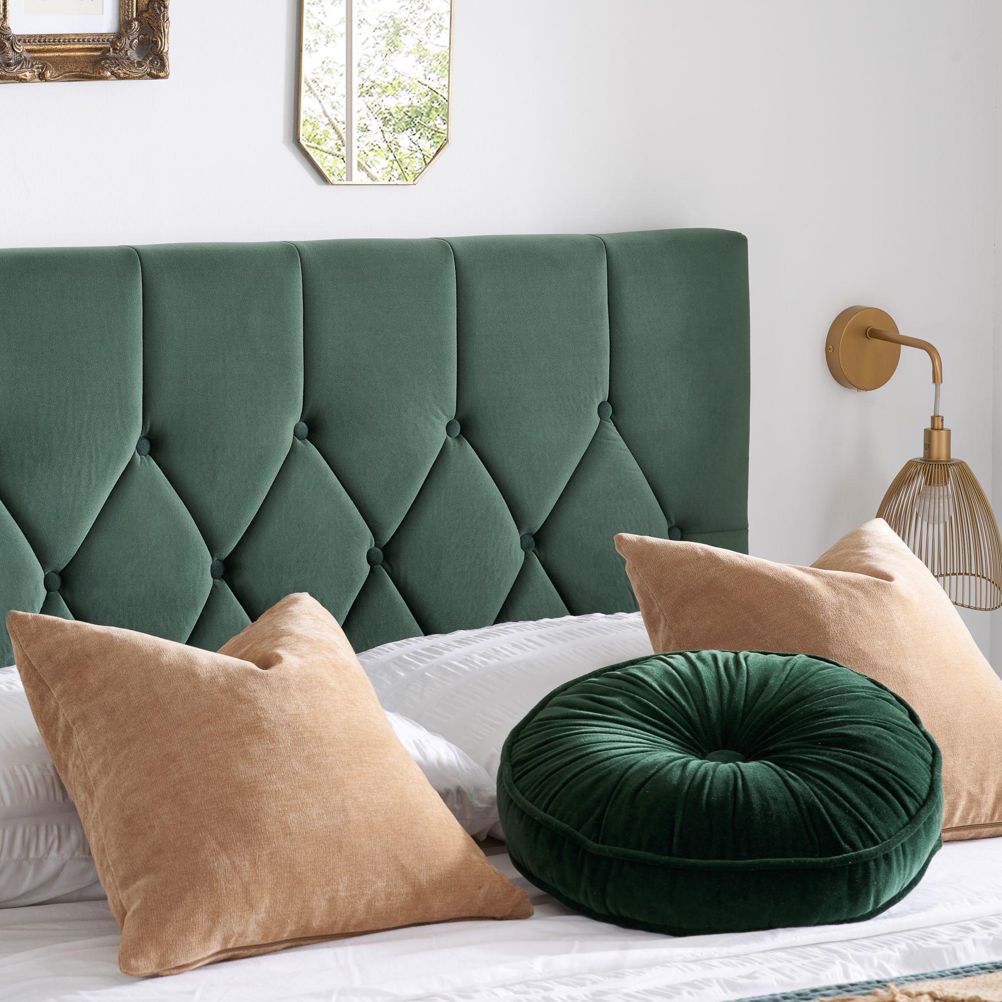 Loxley Bed - Green Fabric - Sizes Available