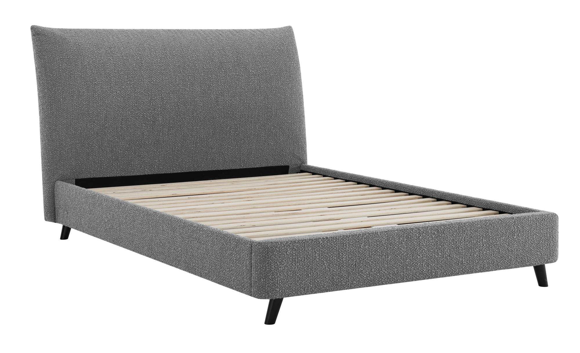 Luis Dove Grey Boucle Fabric Bed - 5ft King Size