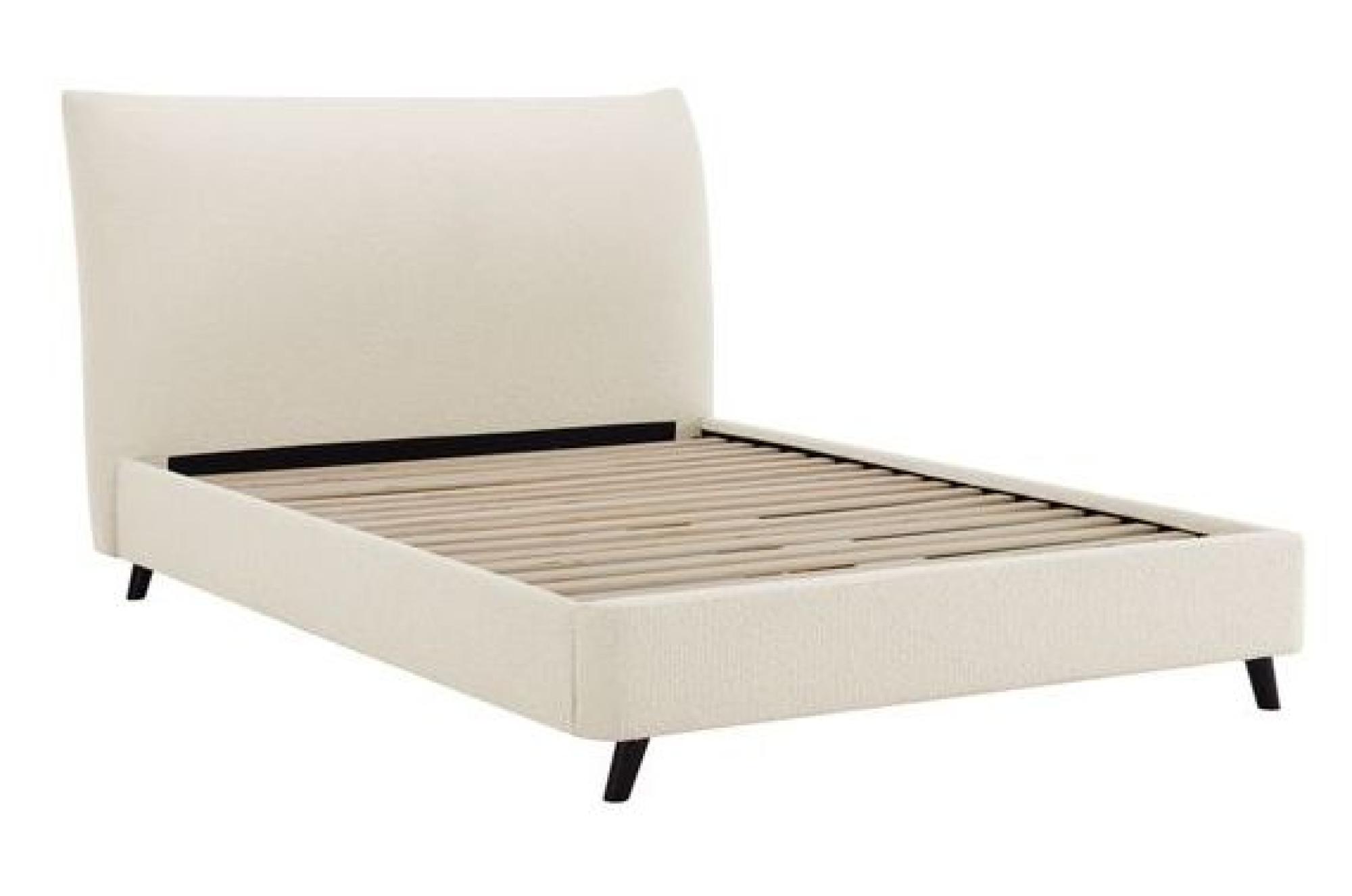 Luis Ivory Boucle Fabric Bed - 5ft King Size