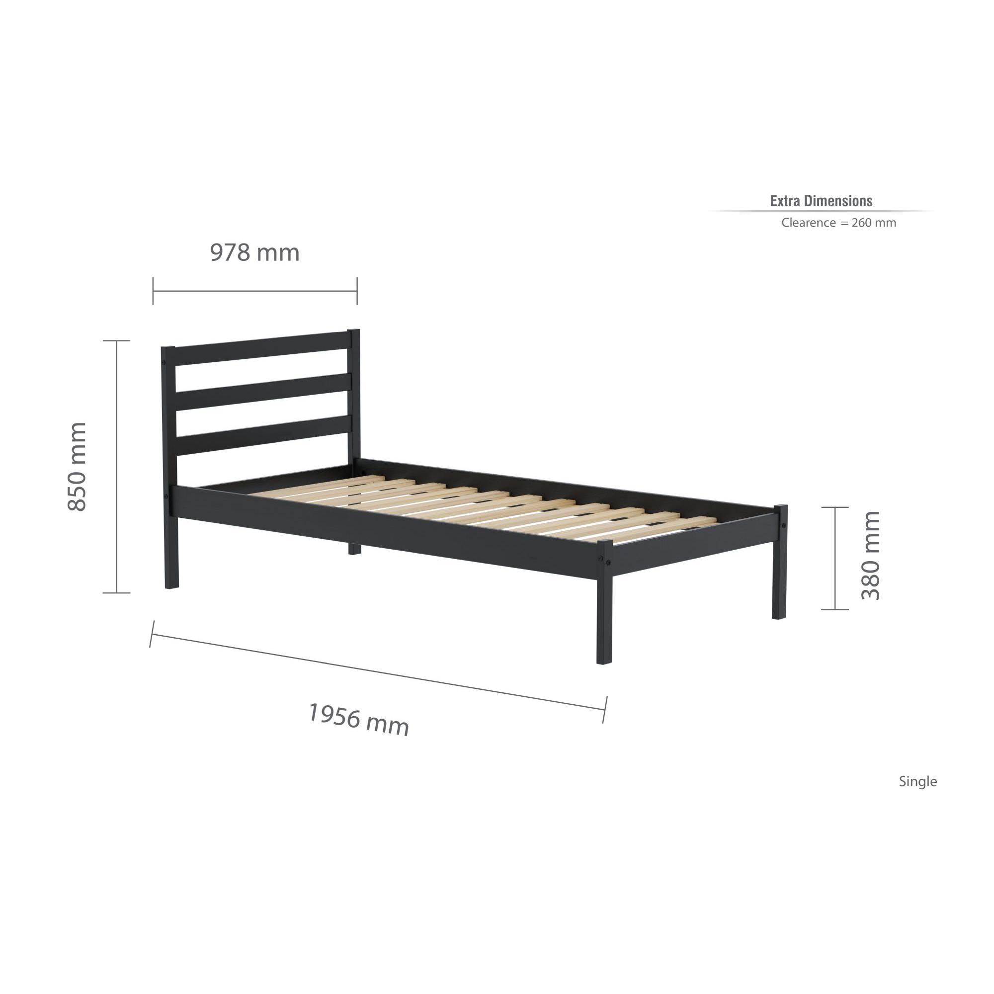 Luka Bed - Black Wood - Sizes Available