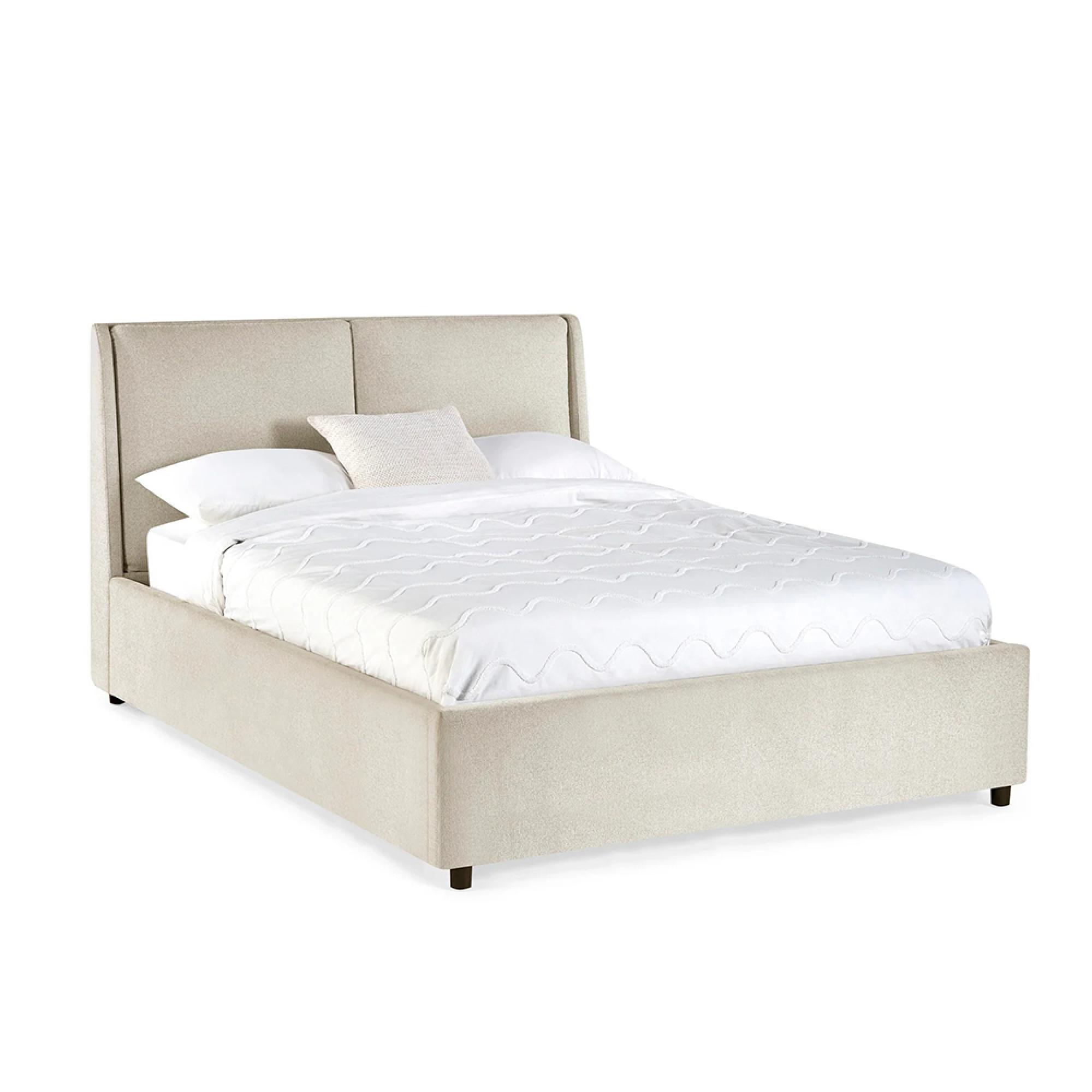 Maddock Ottoman Storage Bed - Beige Fabric - Sizes Available